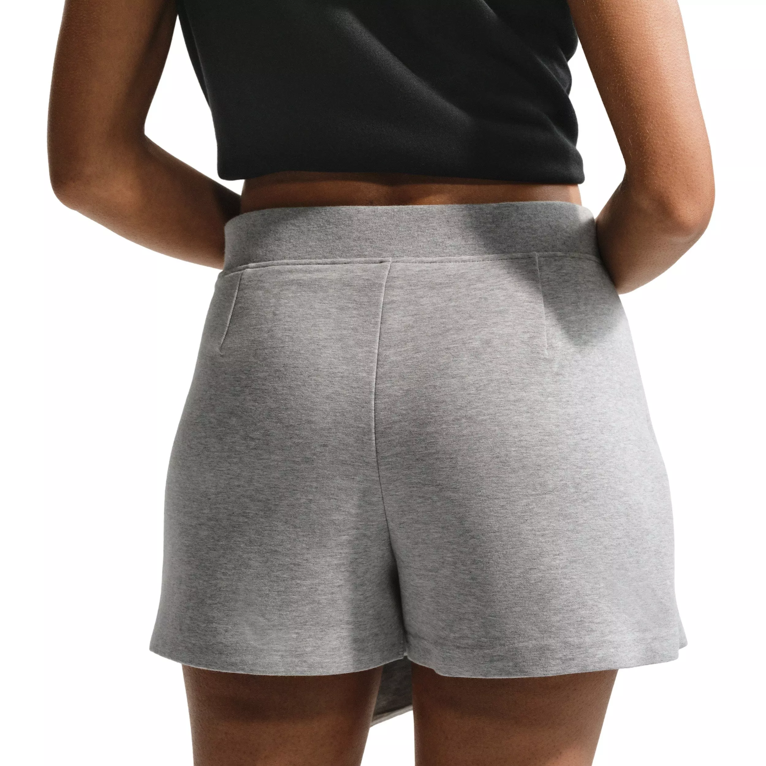 Nike Women's Sportswear Tech Fleece Mid-Rise Skort - GREY/BLACK