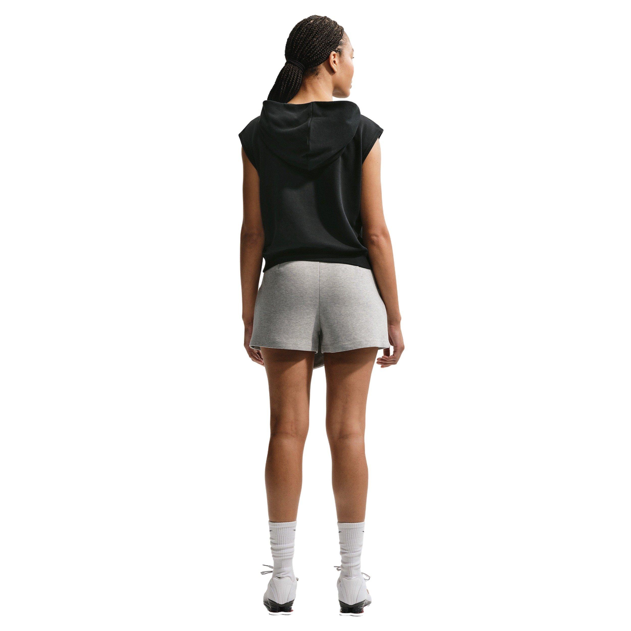 Nike Women's Sportswear Tech Fleece Mid-Rise Skort - GREY/BLACK Thumbnail View 5