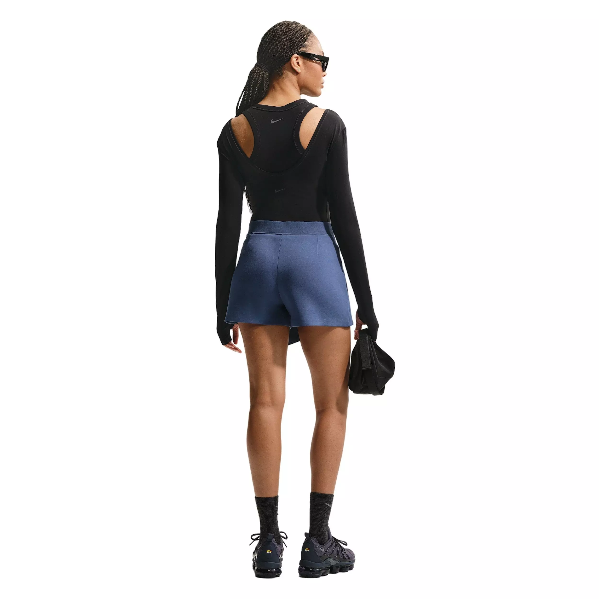 Nike Women's Sportswear Tech Fleece Mid-Rise Skort - NAVY/BLACK