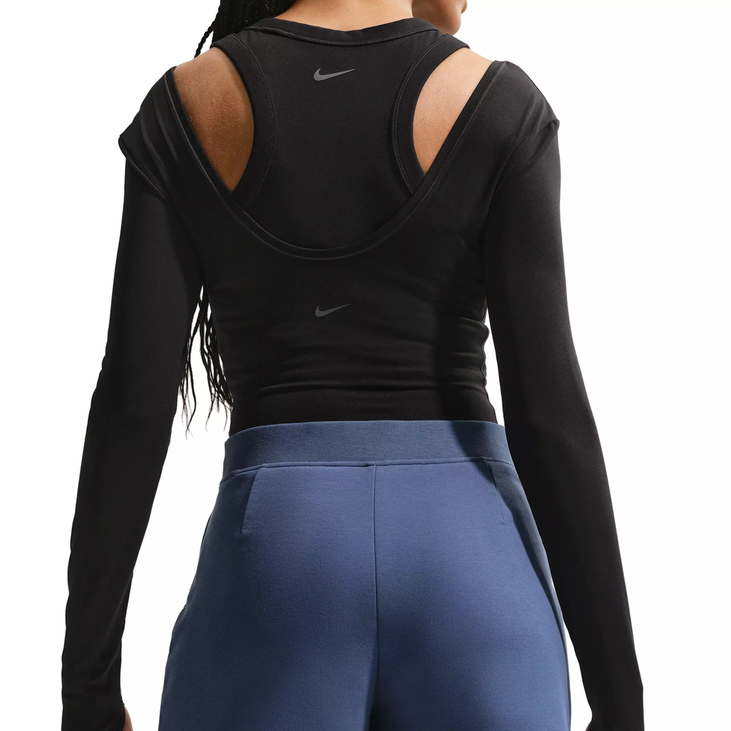 Nike Women's Sportswear Tech Fleece Mid-Rise Skort - NAVY/BLACK