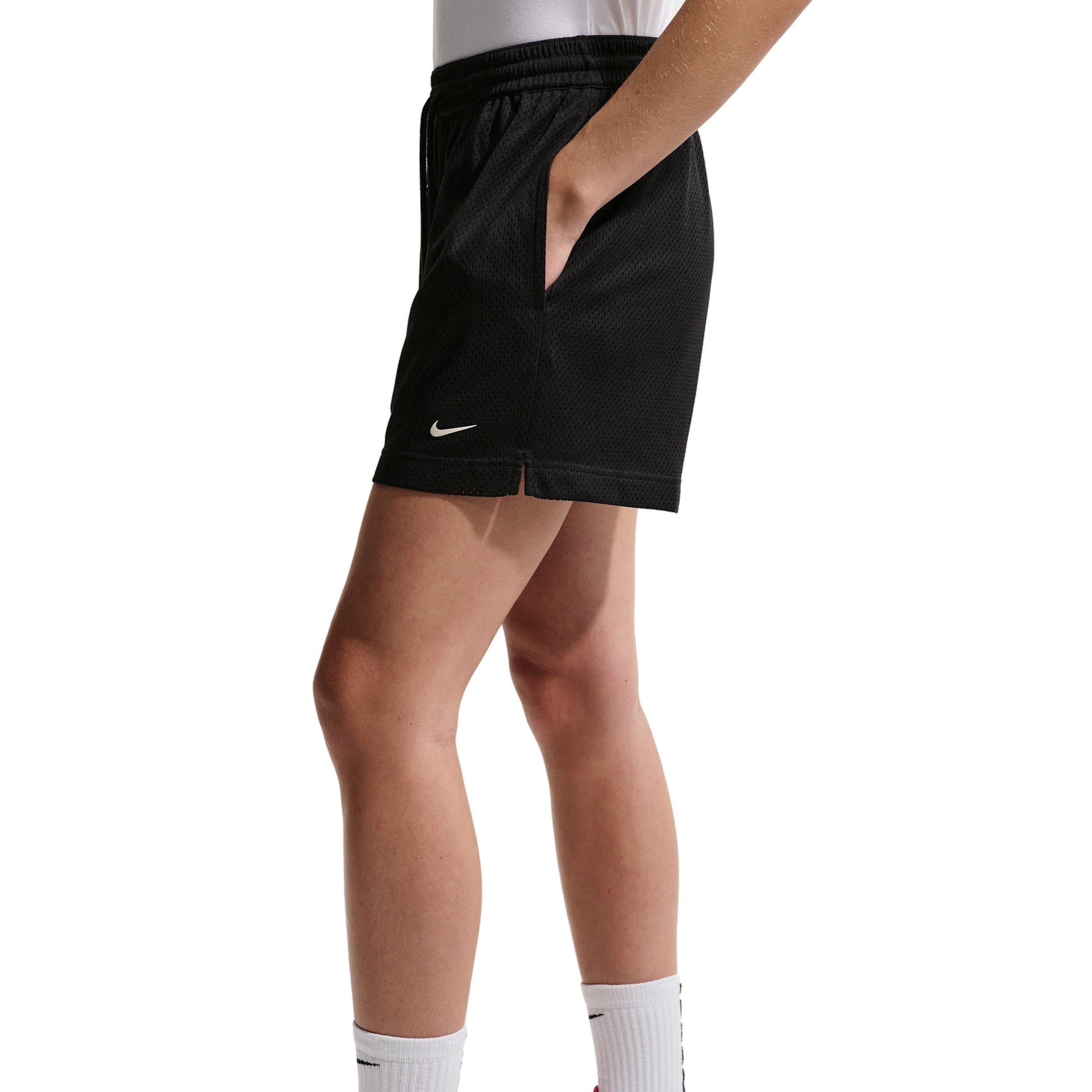 Nike Women's Essentials Dri-FIT 4" Basketball Shorts - Black/Ivory - BLACK/IVORY Thumbnail View 5