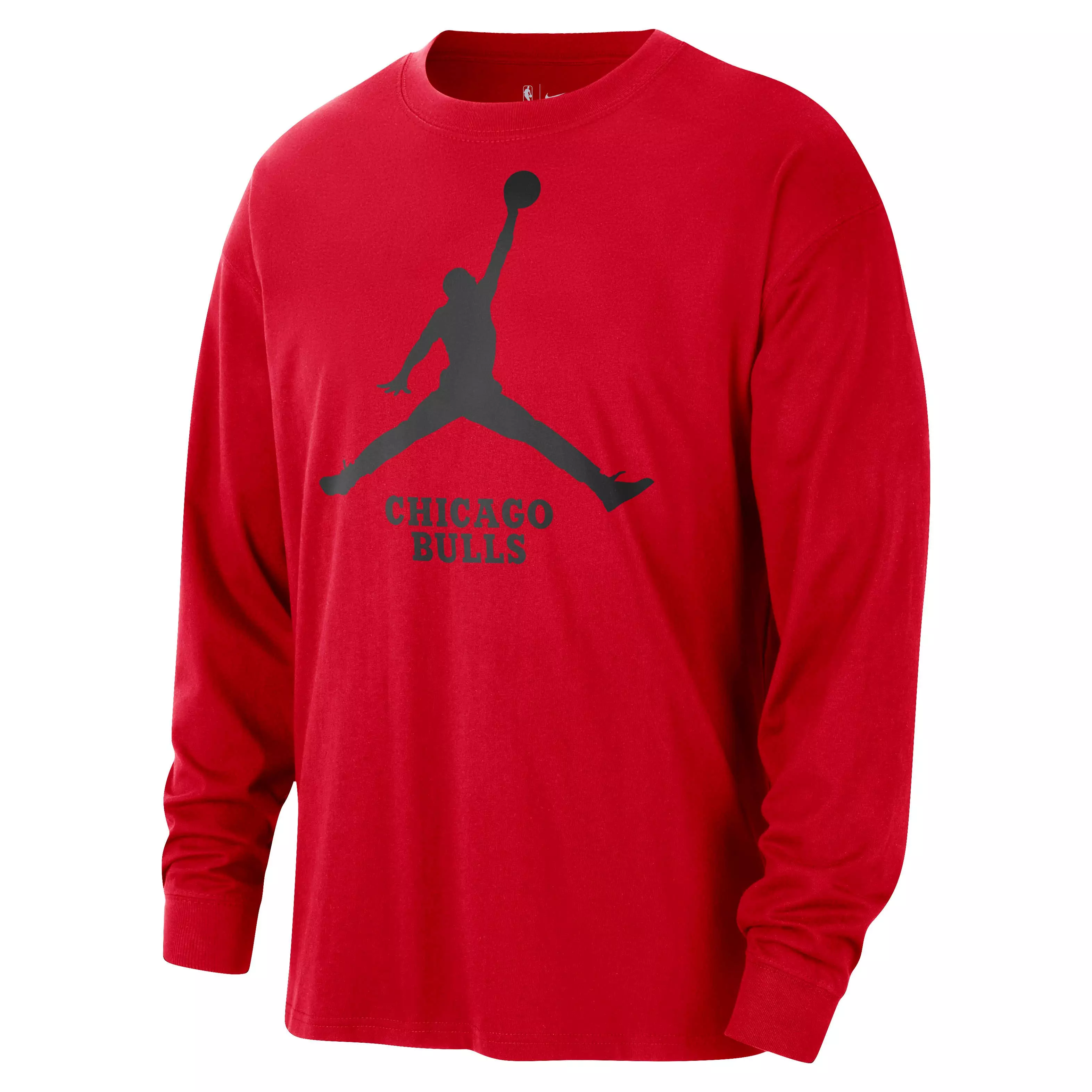Jordan Men's Chicago Bulls Essential NBA Long-Sleeve T-Shirt - Red - RED