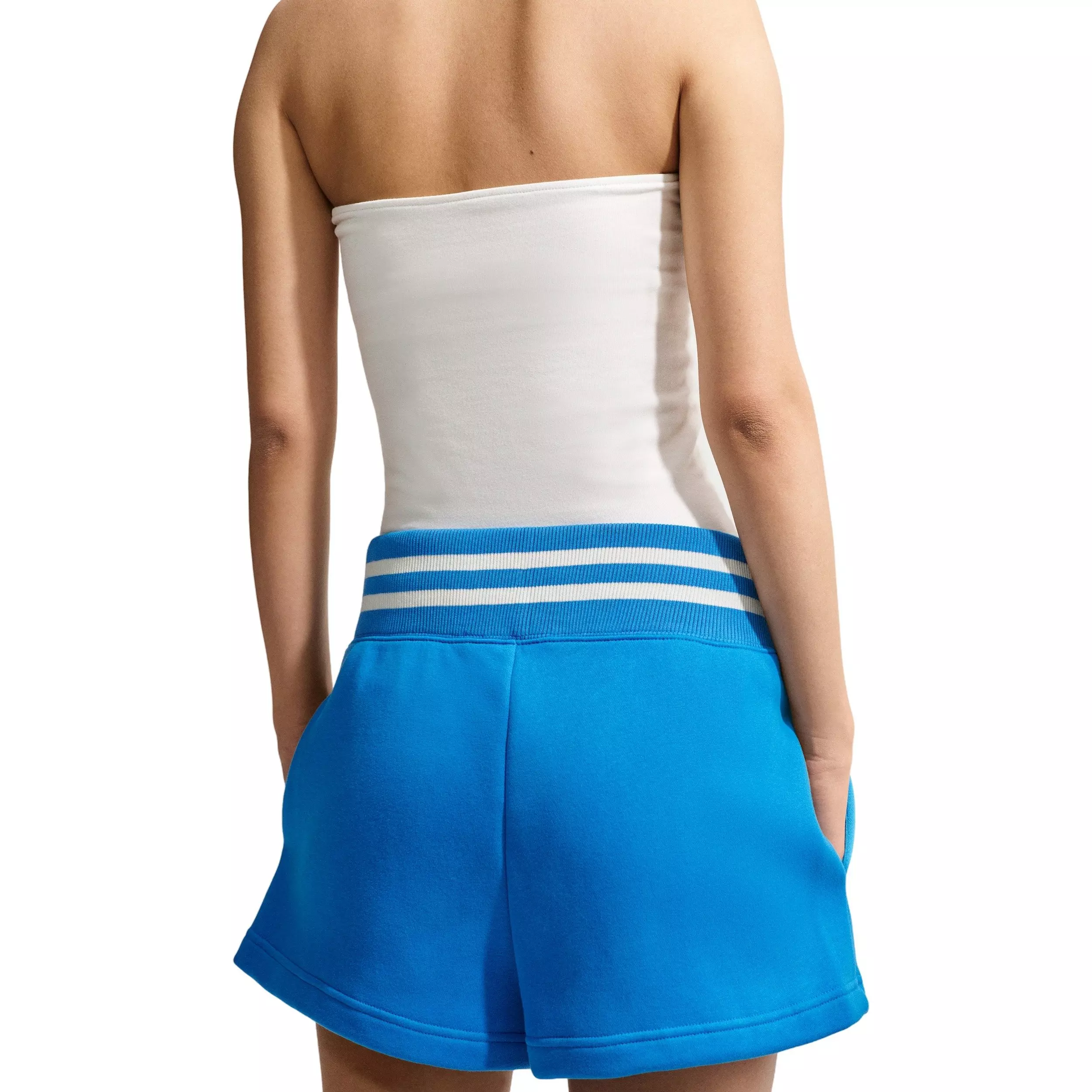 Nike Women's Sportswear Phoenix Fleece High-Waisted 4" Shorts - LT BLUE