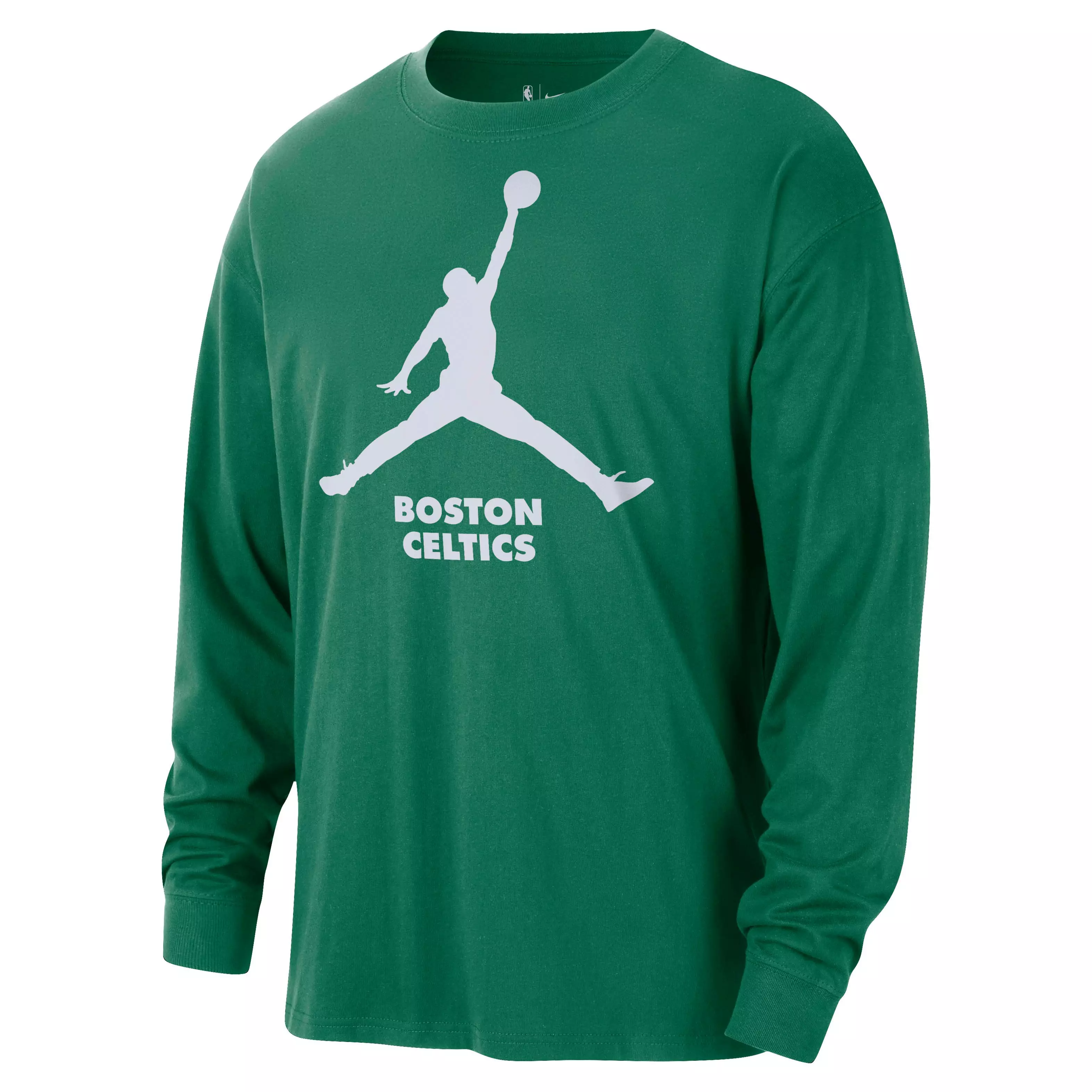 Jordan Men's Boston Celtics Essential NBA Long-Sleeve T-Shirt - Green - GREEN