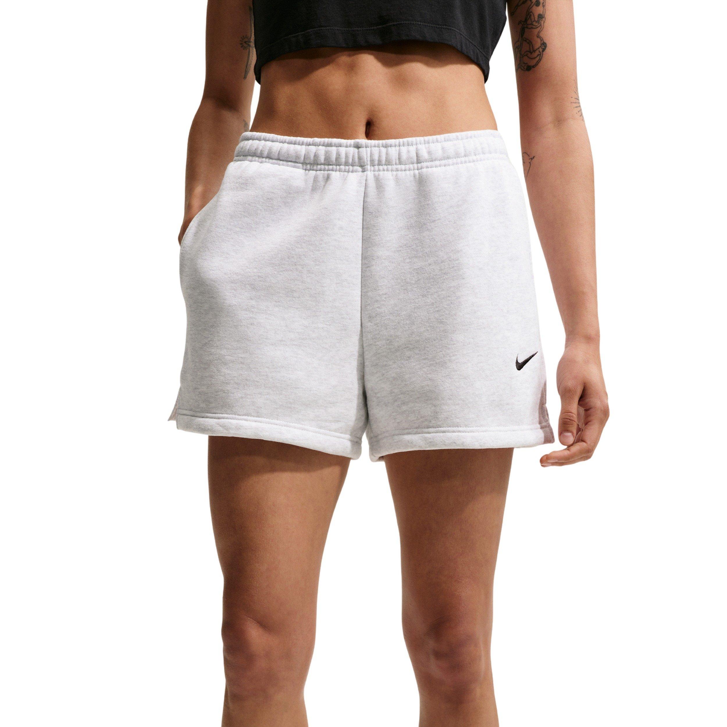 Nike Women's Studio Fleece Med-Weight Mid-Rise Shorts - BROWN/BLACK Thumbnail View 3