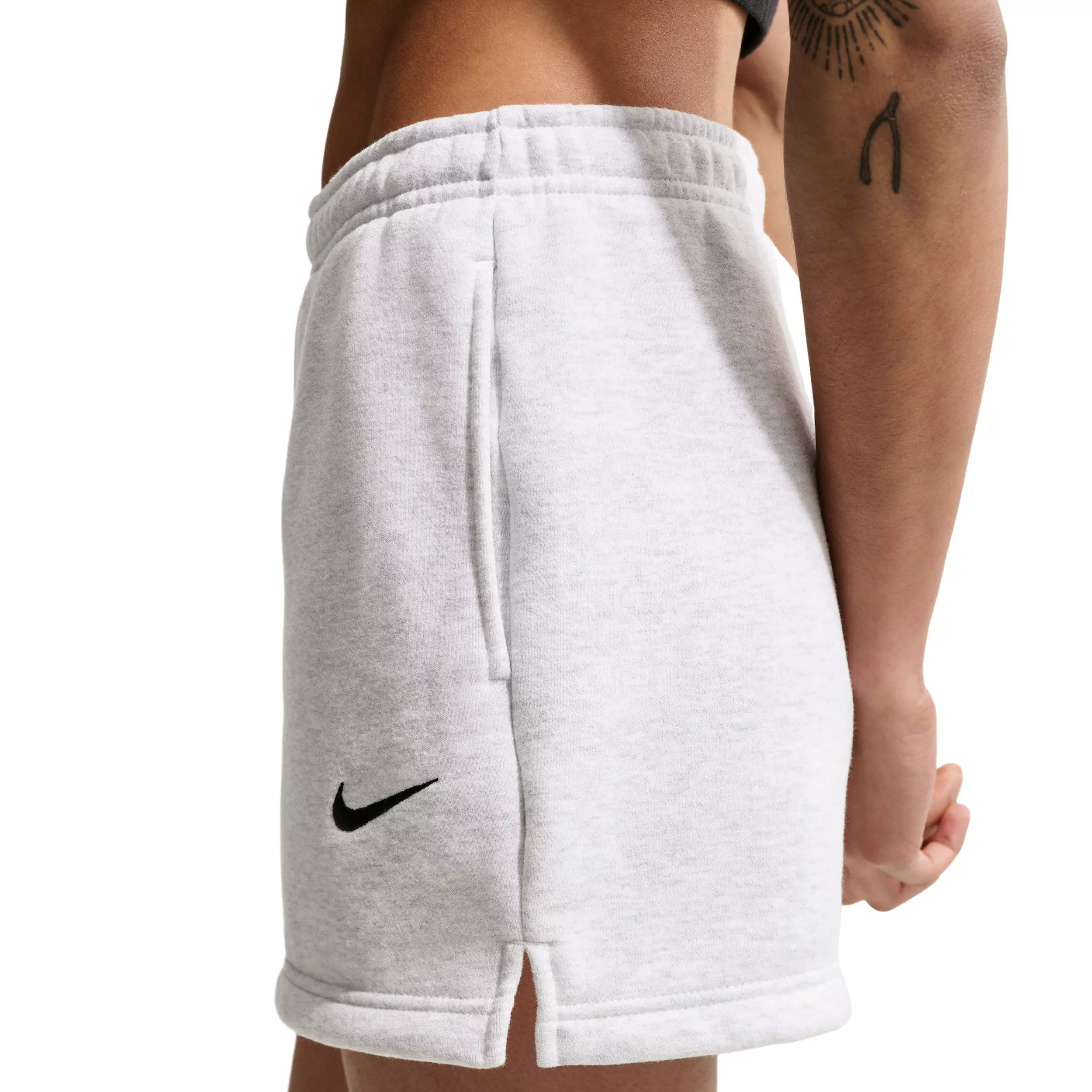 Nike Women's Studio Fleece Med-Weight Mid-Rise Shorts - BROWN/BLACK