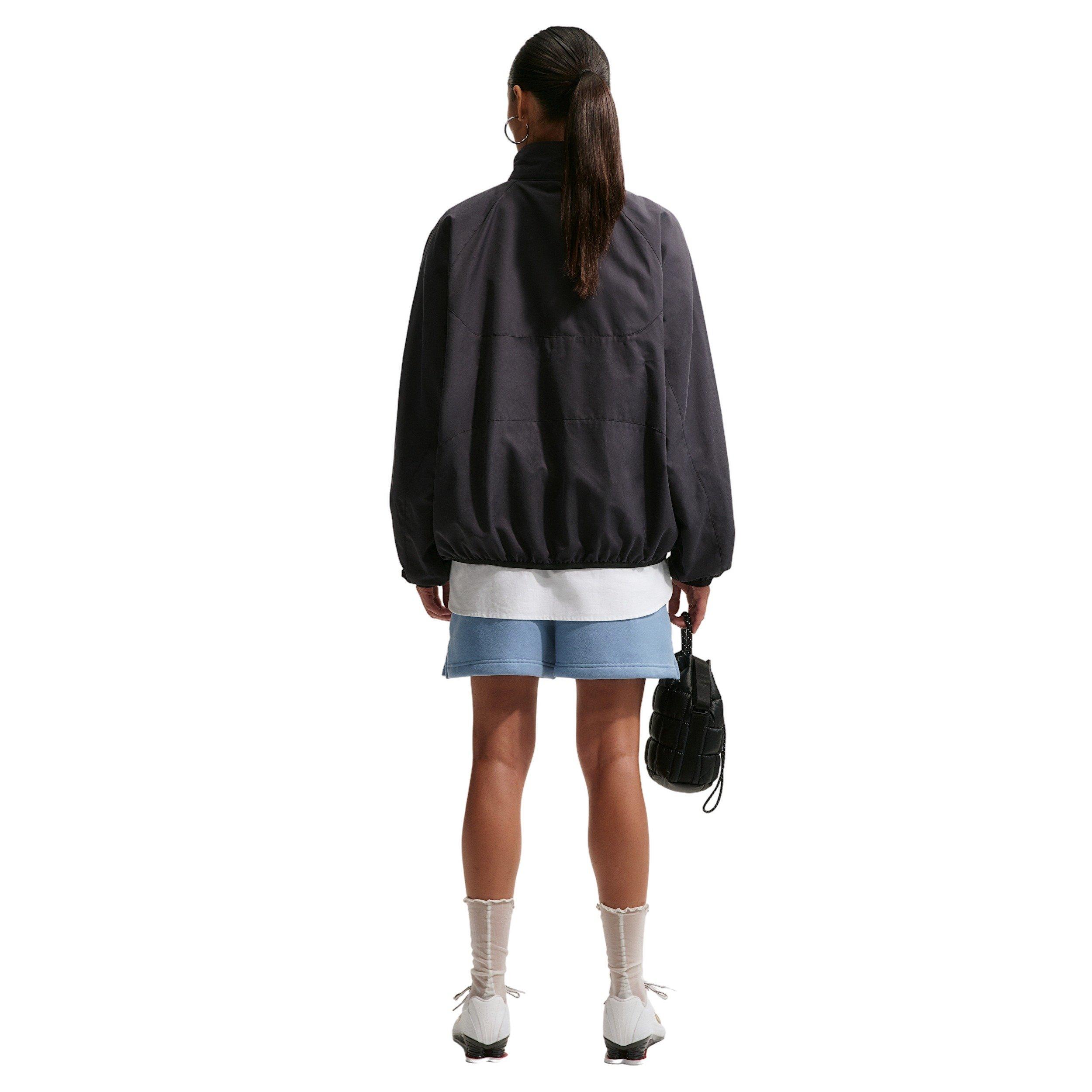 Nike Women's Studio Fleece Med-Weight Mid-Rise Shorts - BLUE Thumbnail View 2