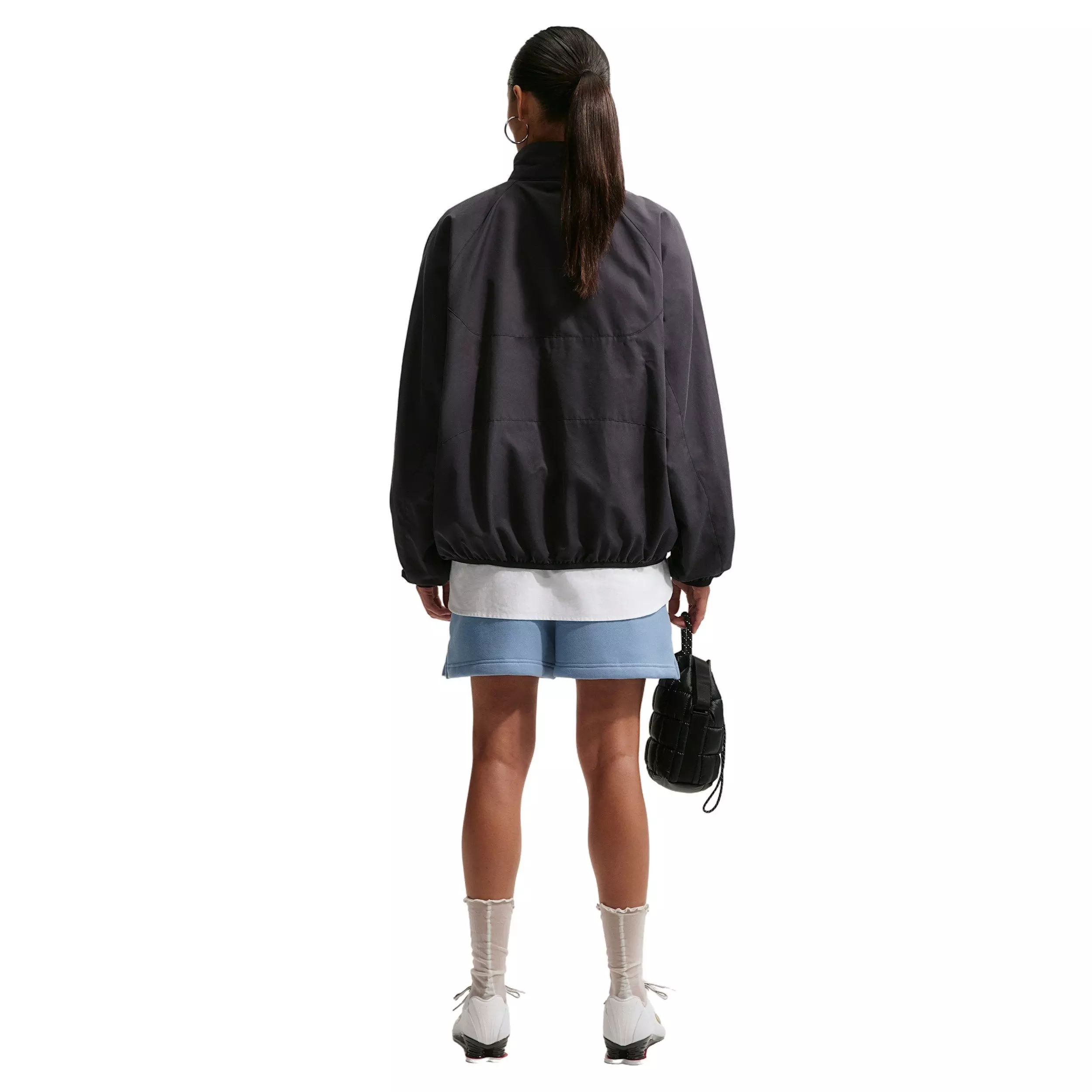 Nike Women's Studio Fleece Med-Weight Mid-Rise Shorts - BLUE
