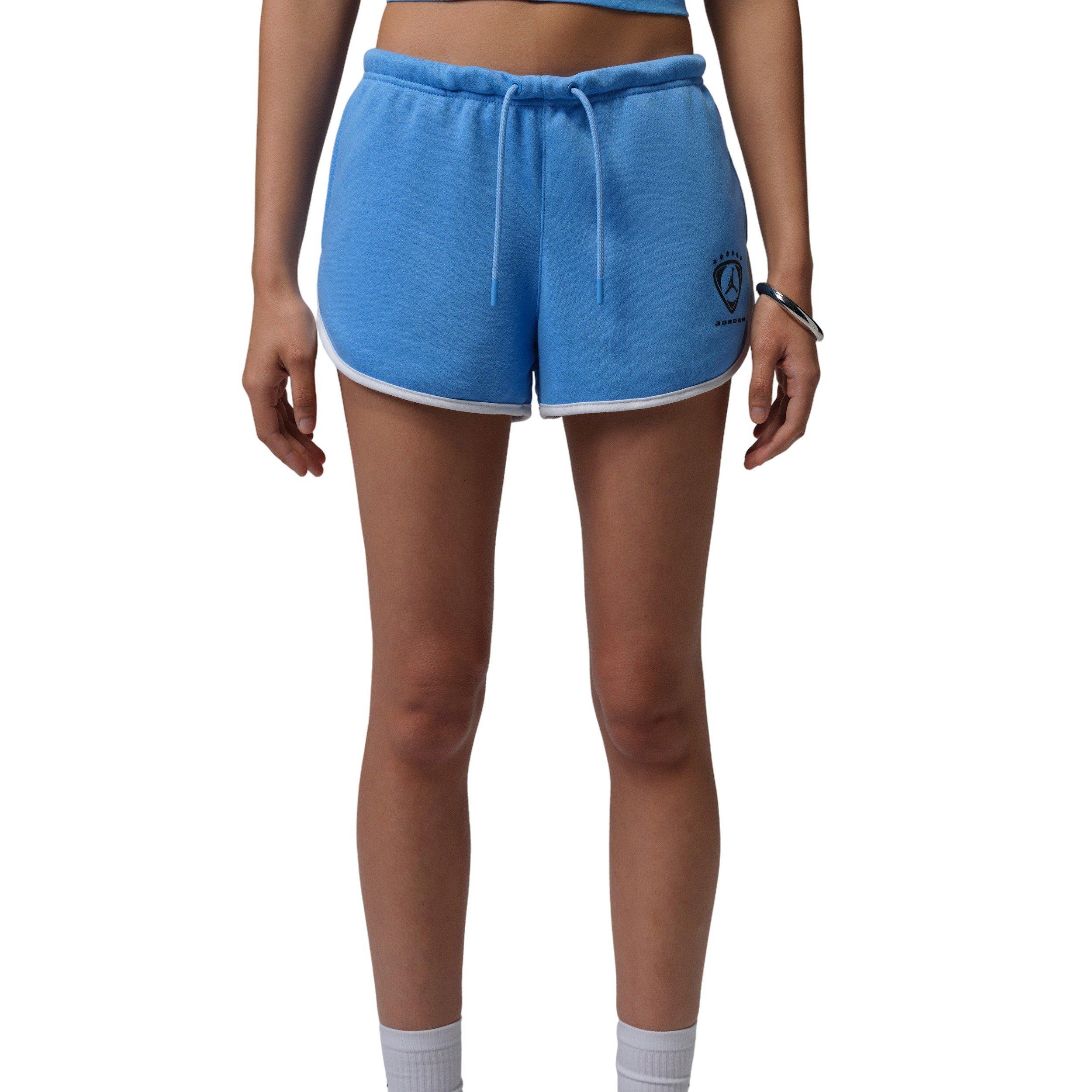 Jordan Women's Brooklyn Fleece Graphic FC Shorts - BLUE/WHITE Thumbnail View 5