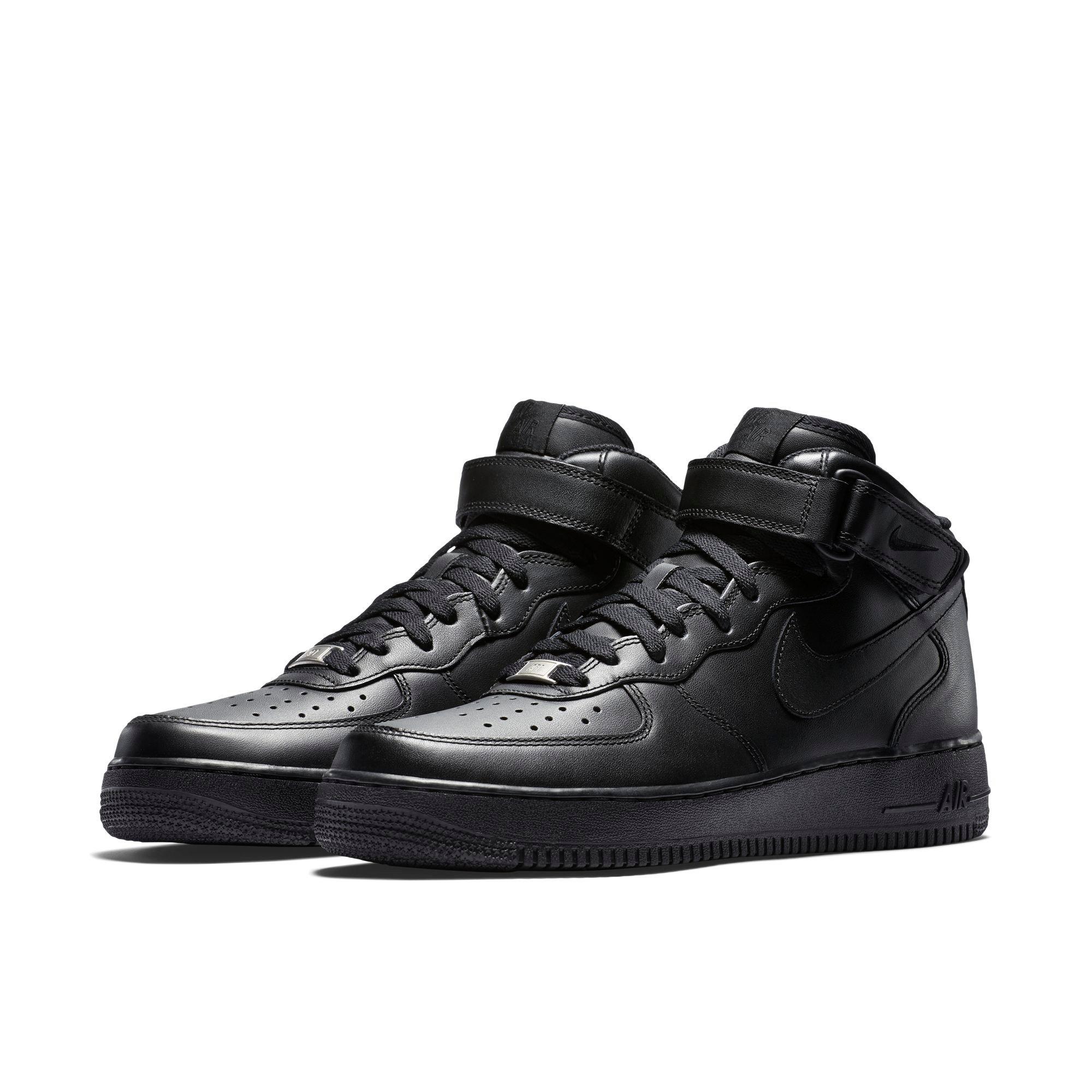 nike air force 1 mid black mens