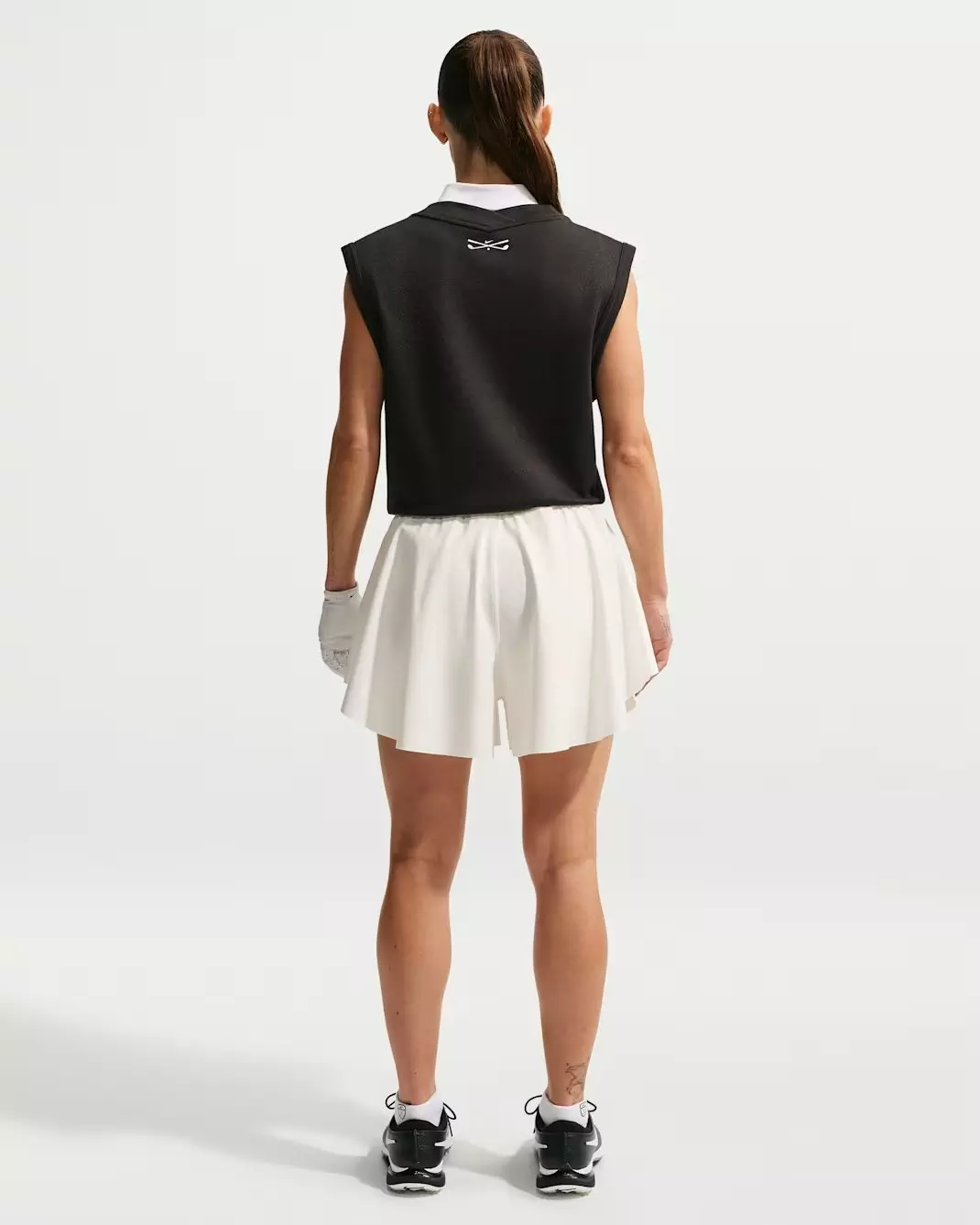 Nike Women's Tailored Performance Dri-FIT Golf Shorts - OFF-WHITE/BLACK