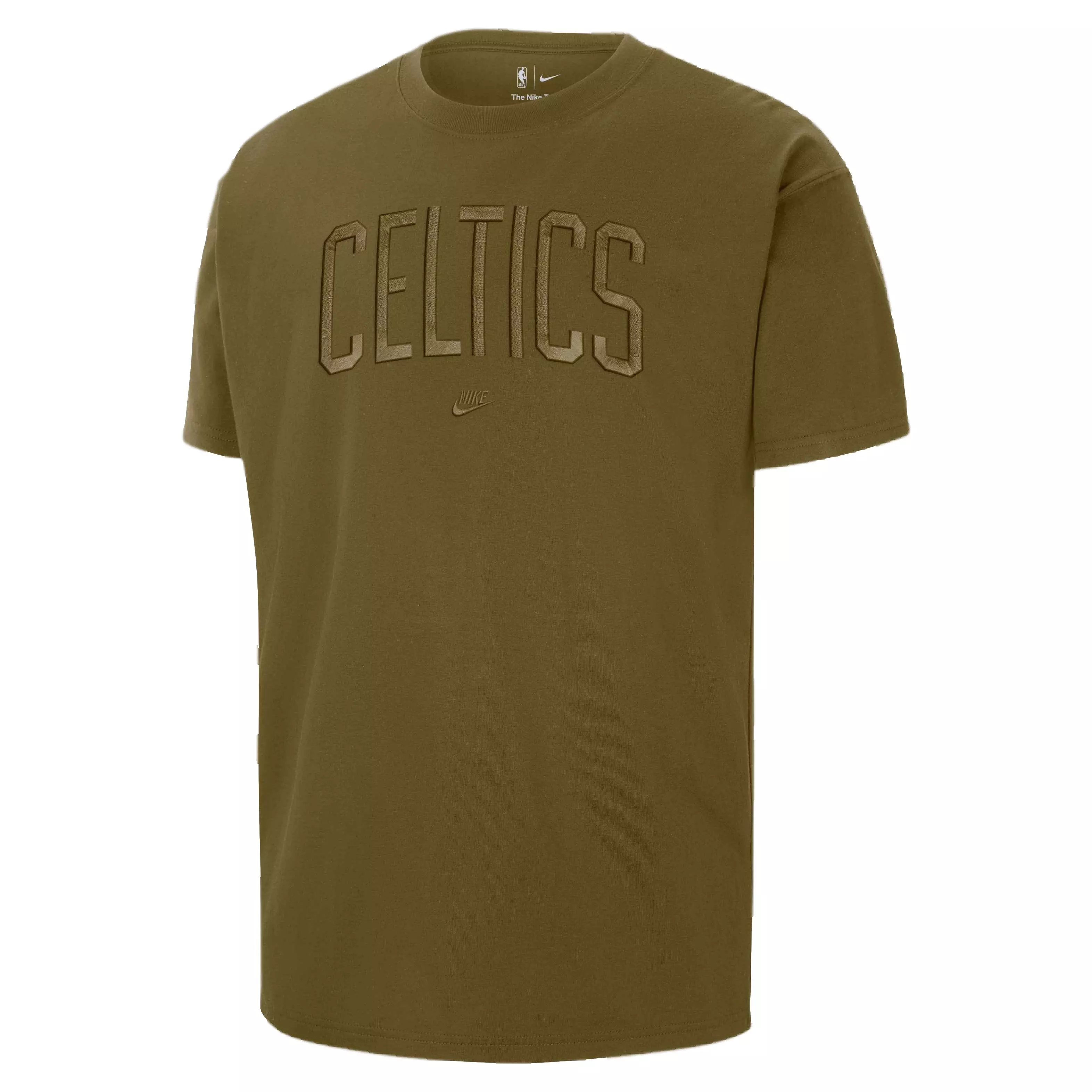 Nike Men's Boston Celtics Courtside NBA T-Shirt - Olive - OLIVE