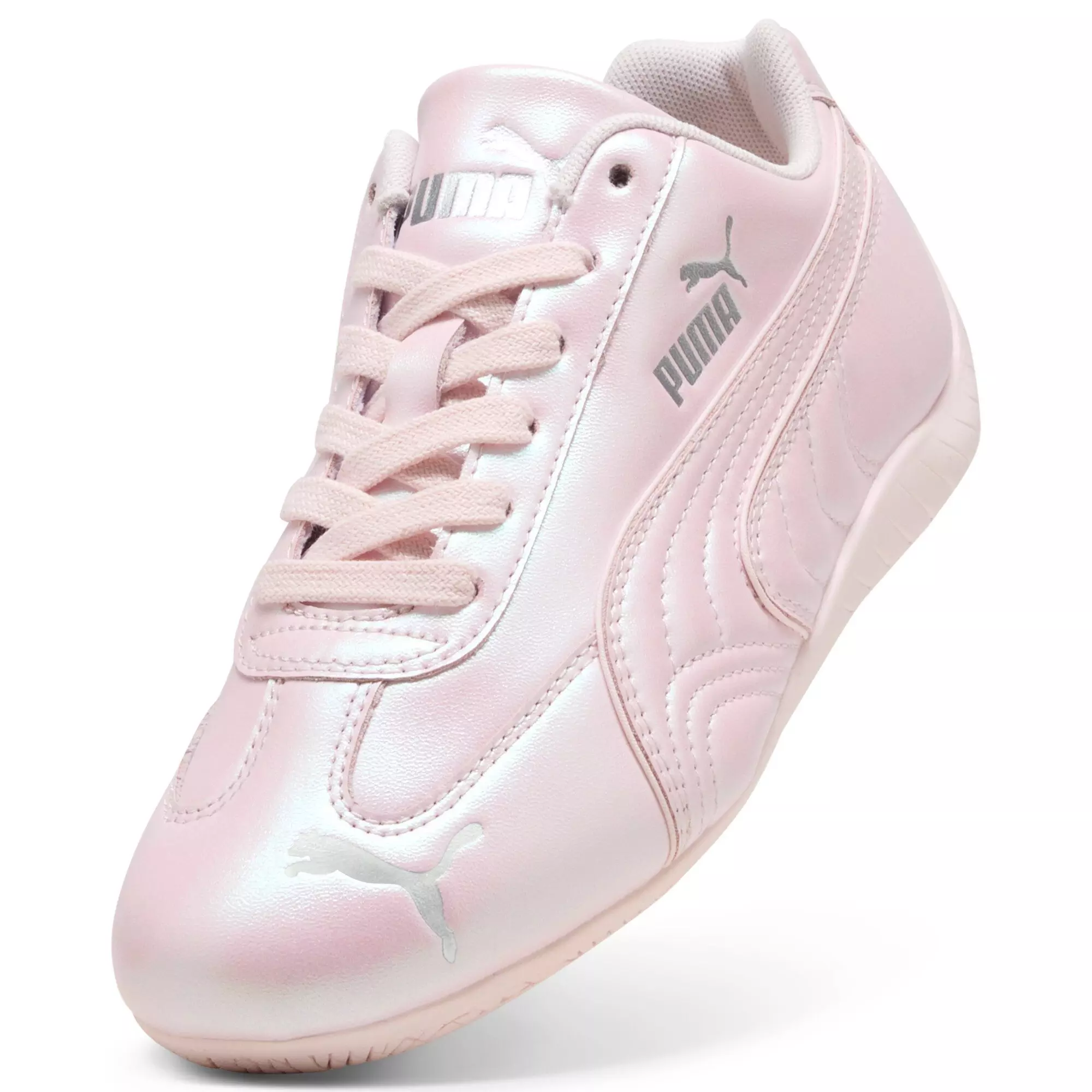 PUMA Speedcat Pearlized "Jasmine Flower/PUMA Silver" Grade School Girls' Shoe - JASMINE/SILVER