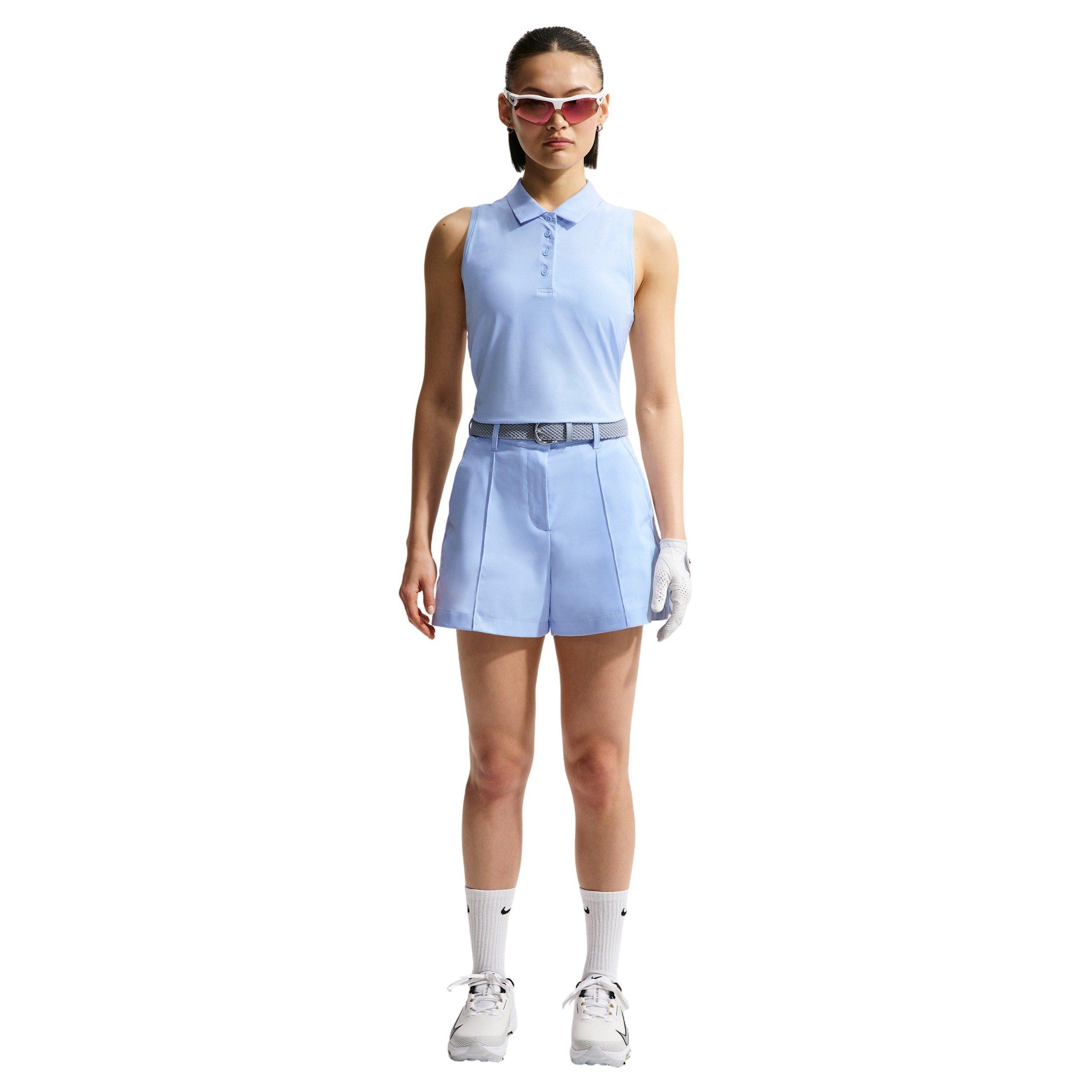 Nike Women's Victory Dri-FIT Sleeveless Polo - BLUE/WHITE Thumbnail View 1