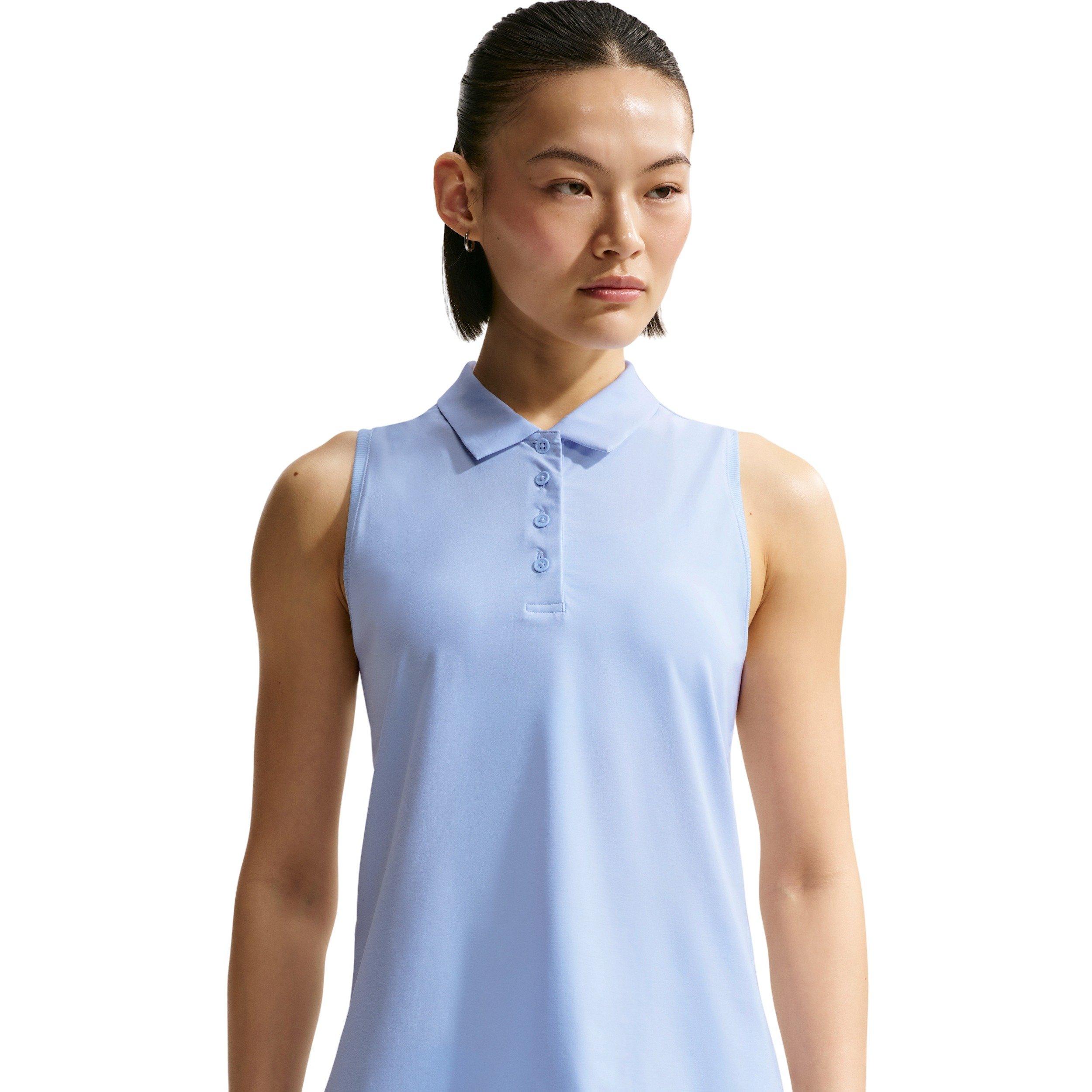 Nike Women's Victory Dri-FIT Sleeveless Polo - BLUE/WHITE Thumbnail View 3