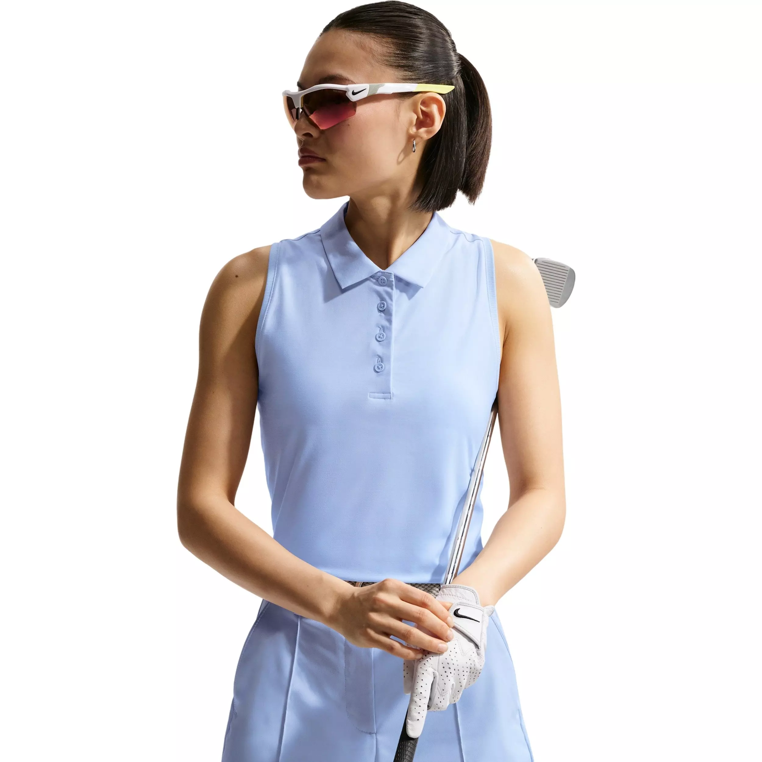 Nike Women's Victory Dri-FIT Sleeveless Polo - BLUE/WHITE