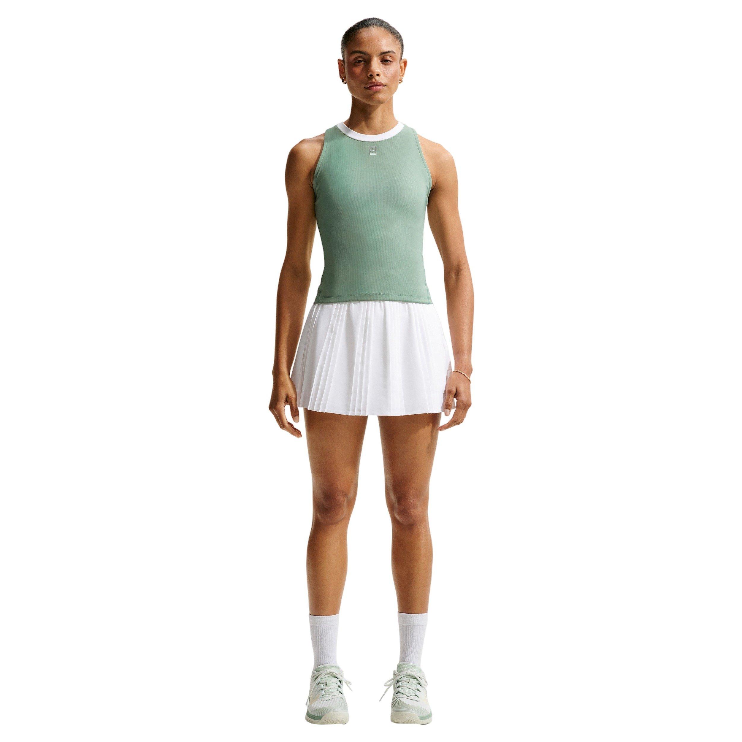 Nike Women's Court Advantage Dri-FIT Tennis Tank Top - GREEN/WHITE Thumbnail View 1
