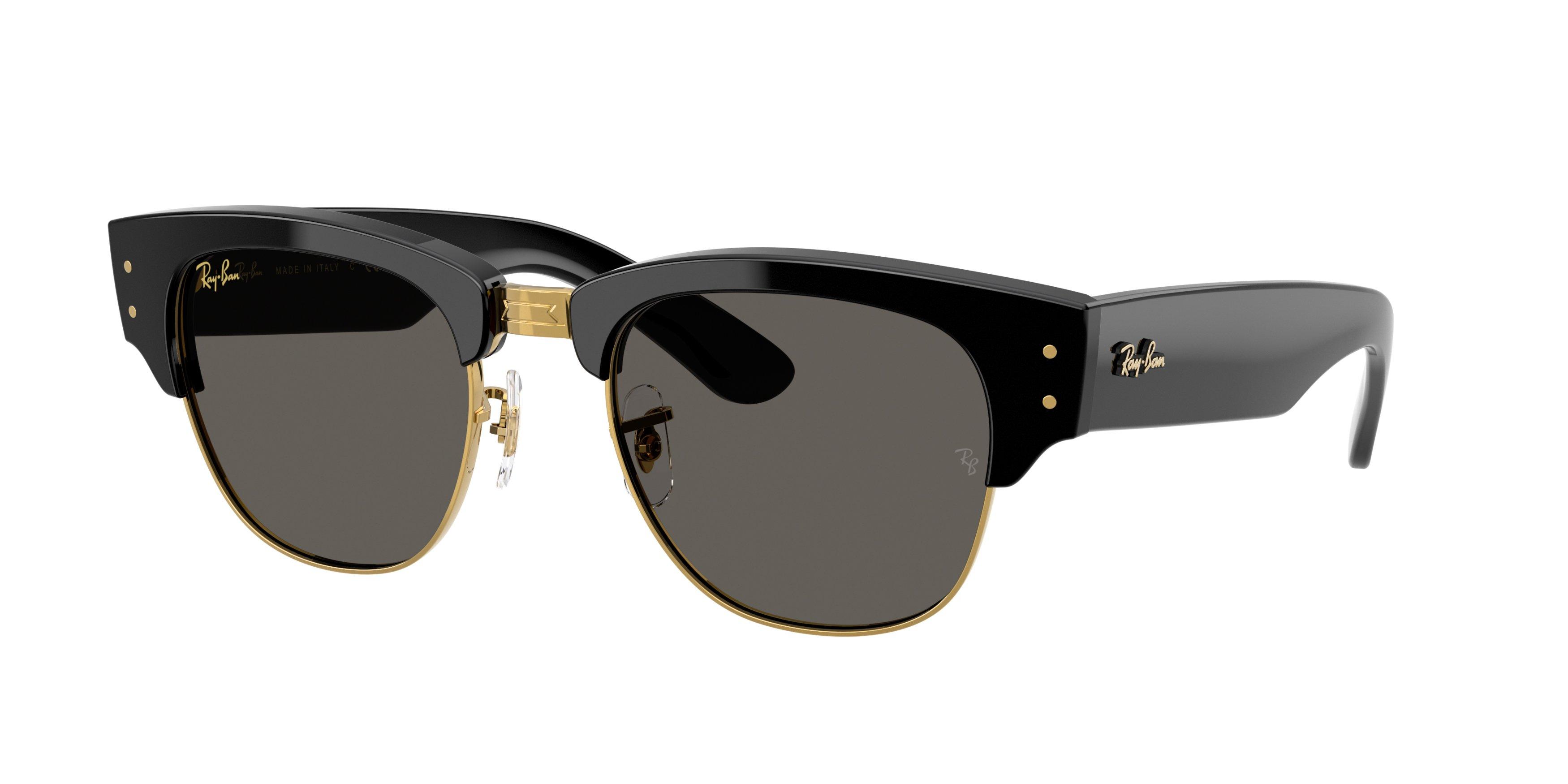 Ray-Ban A$AP Rocky Mega Clubmaster Ultra Black Sunglasses &ndash; Polished Black On Gold - BLACK/GOLD Thumbnail View 1