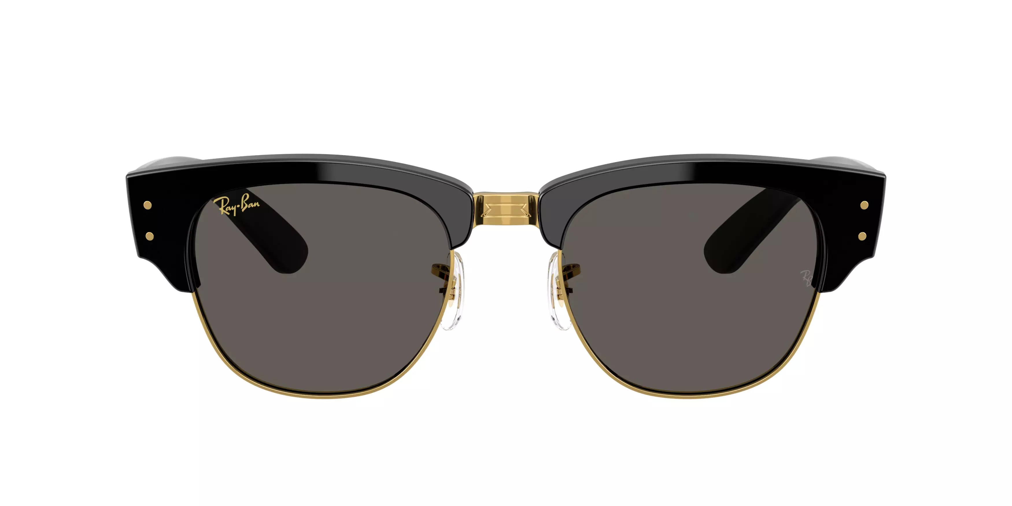 Ray-Ban A$AP Rocky Mega Clubmaster Ultra Black Sunglasses – Polished Black On Gold - BLACK/GOLD