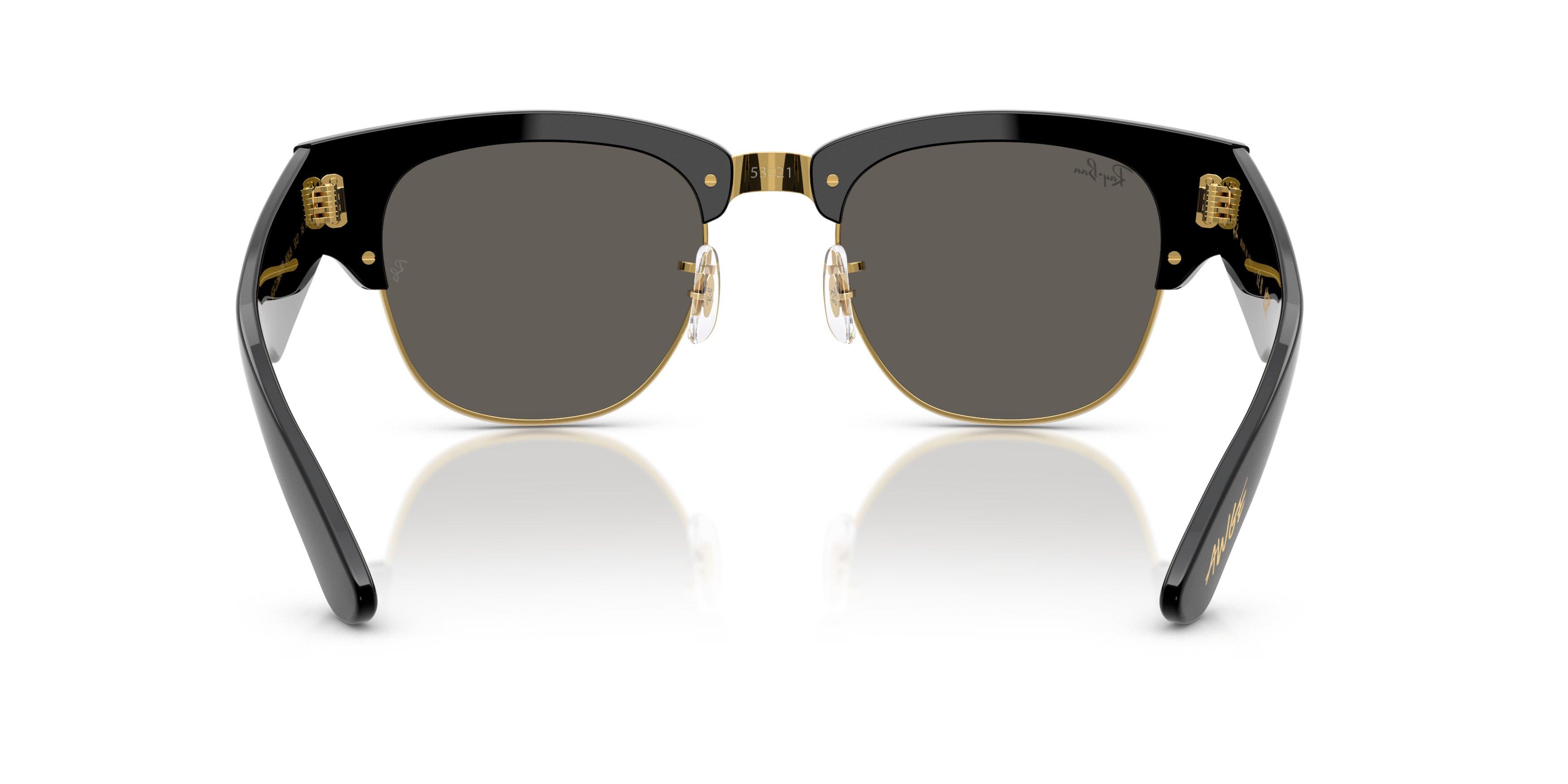 Ray-Ban A$AP Rocky Mega Clubmaster Ultra Black Sunglasses &ndash; Polished Black On Gold - BLACK/GOLD Thumbnail View 3