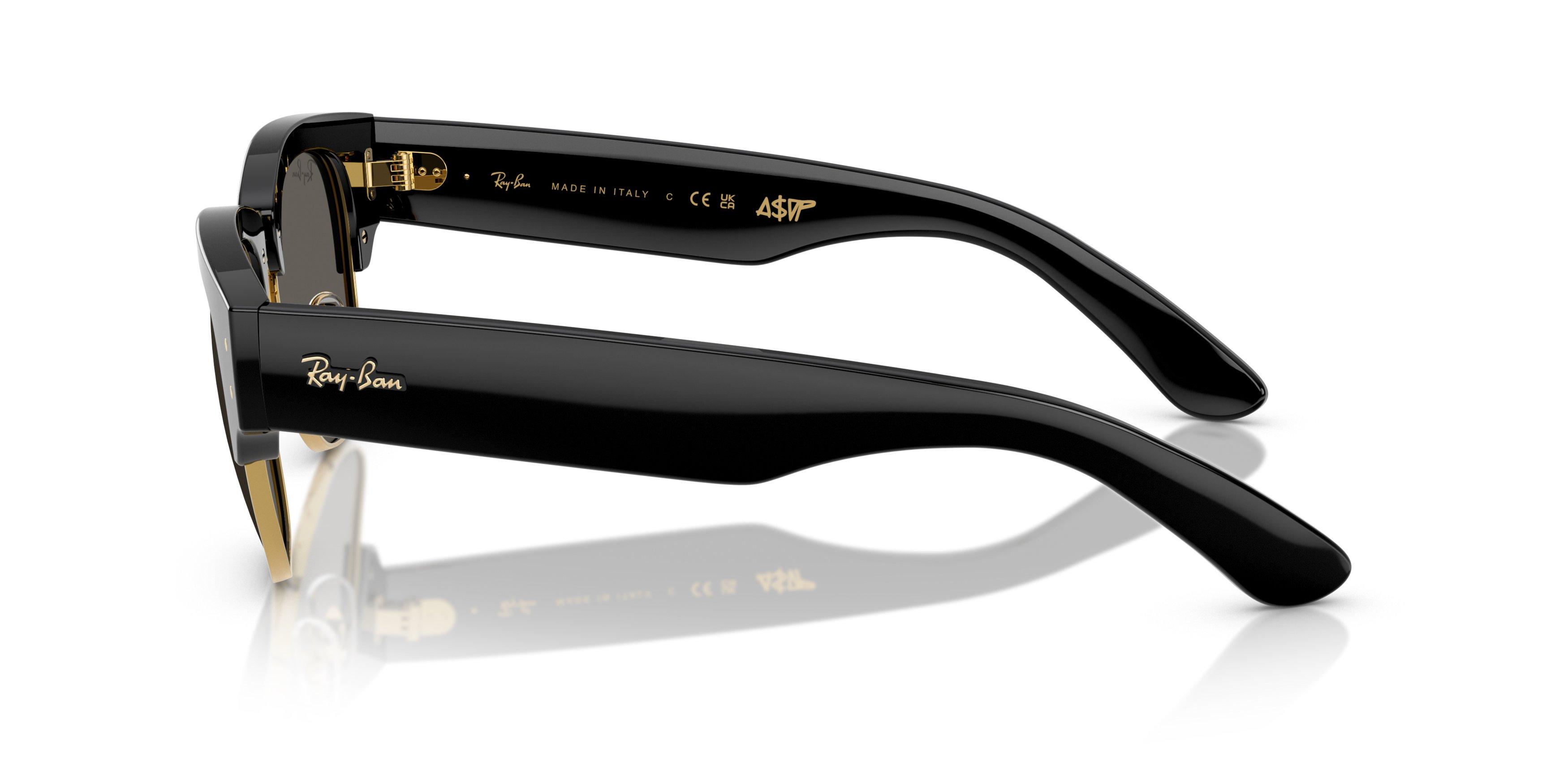 Ray-Ban A$AP Rocky Mega Clubmaster Ultra Black Sunglasses &ndash; Polished Black On Gold - BLACK/GOLD Thumbnail View 6