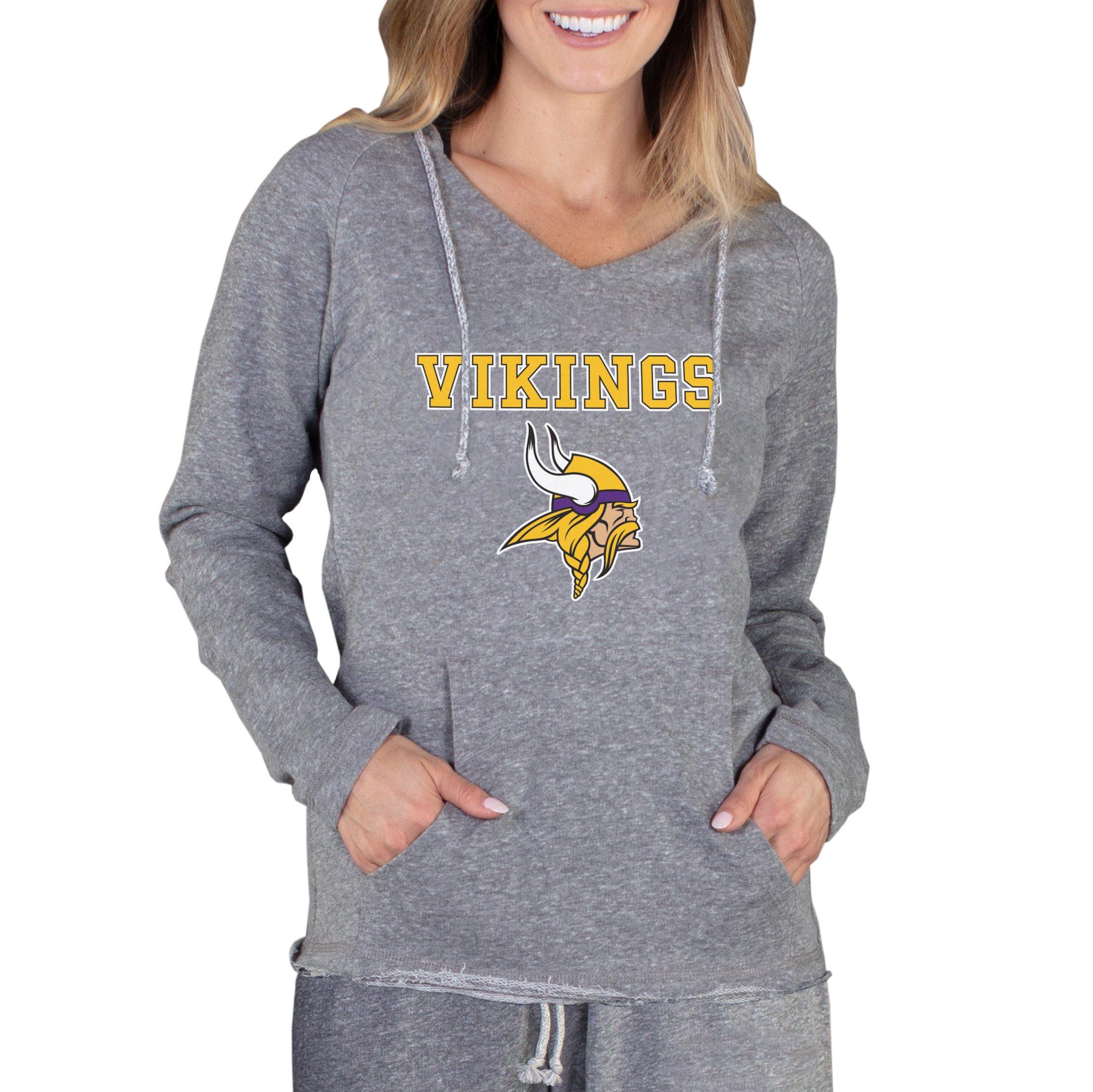 Reebok, Tops, Minnesota Vikings Grey Hoodie Sweatshirt