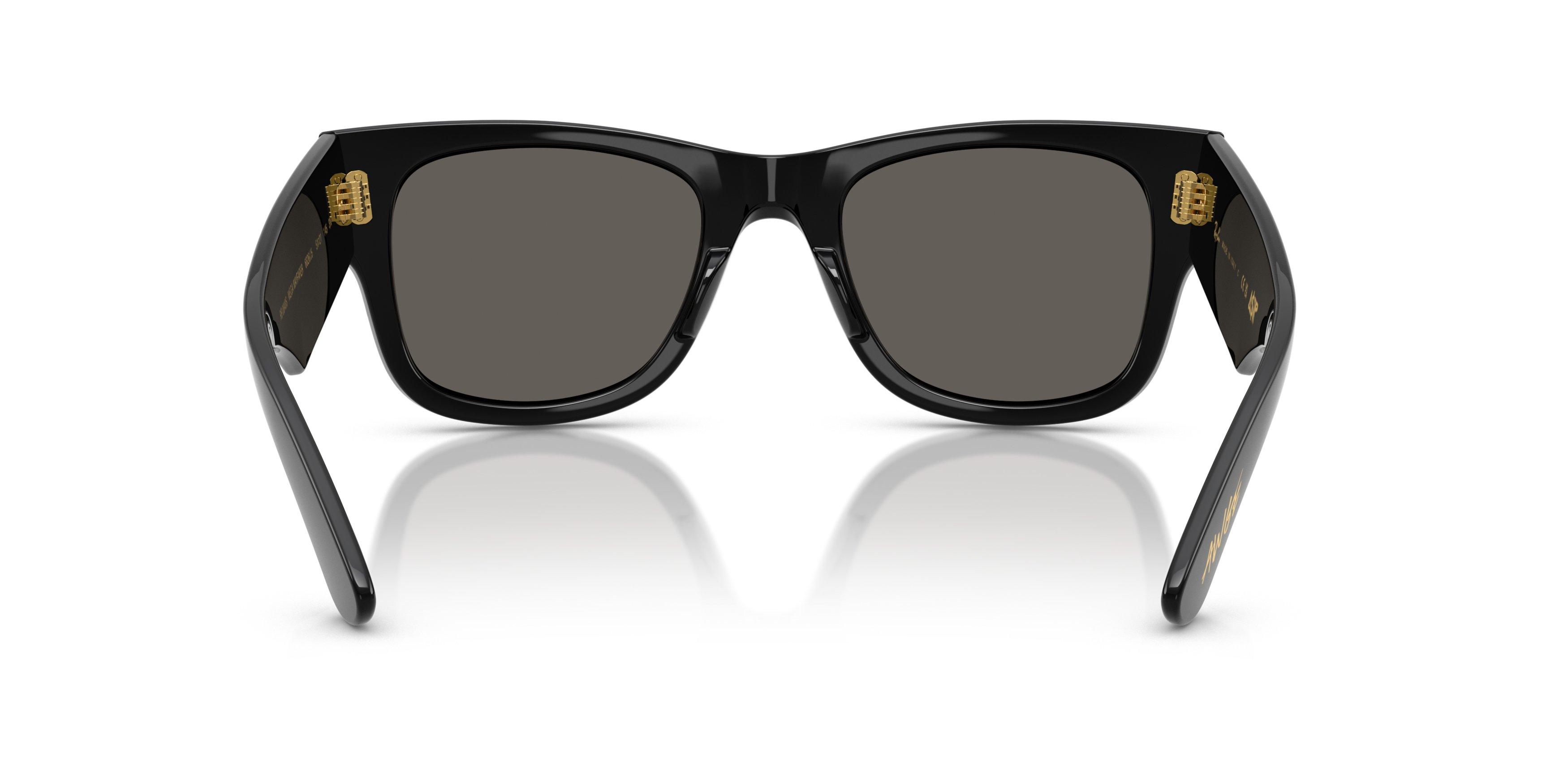 Ray-Ban A$AP Rocky Mega Wayfarer Ultra Black Sunglasses &ndash; Polished Black - BLACK Thumbnail View 3