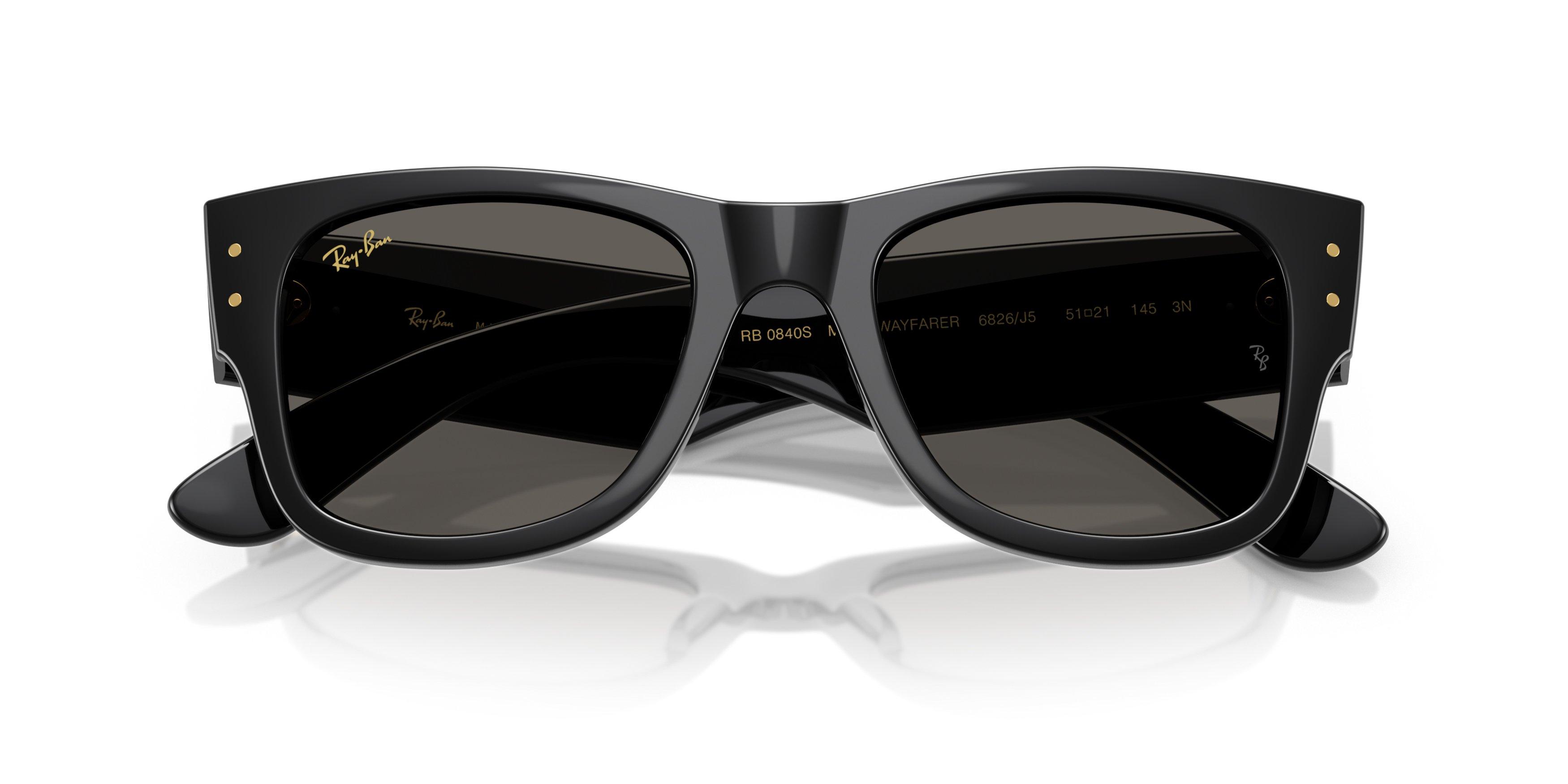 Ray-Ban A$AP Rocky Mega Wayfarer Ultra Black Sunglasses &ndash; Polished Black - BLACK Thumbnail View 5
