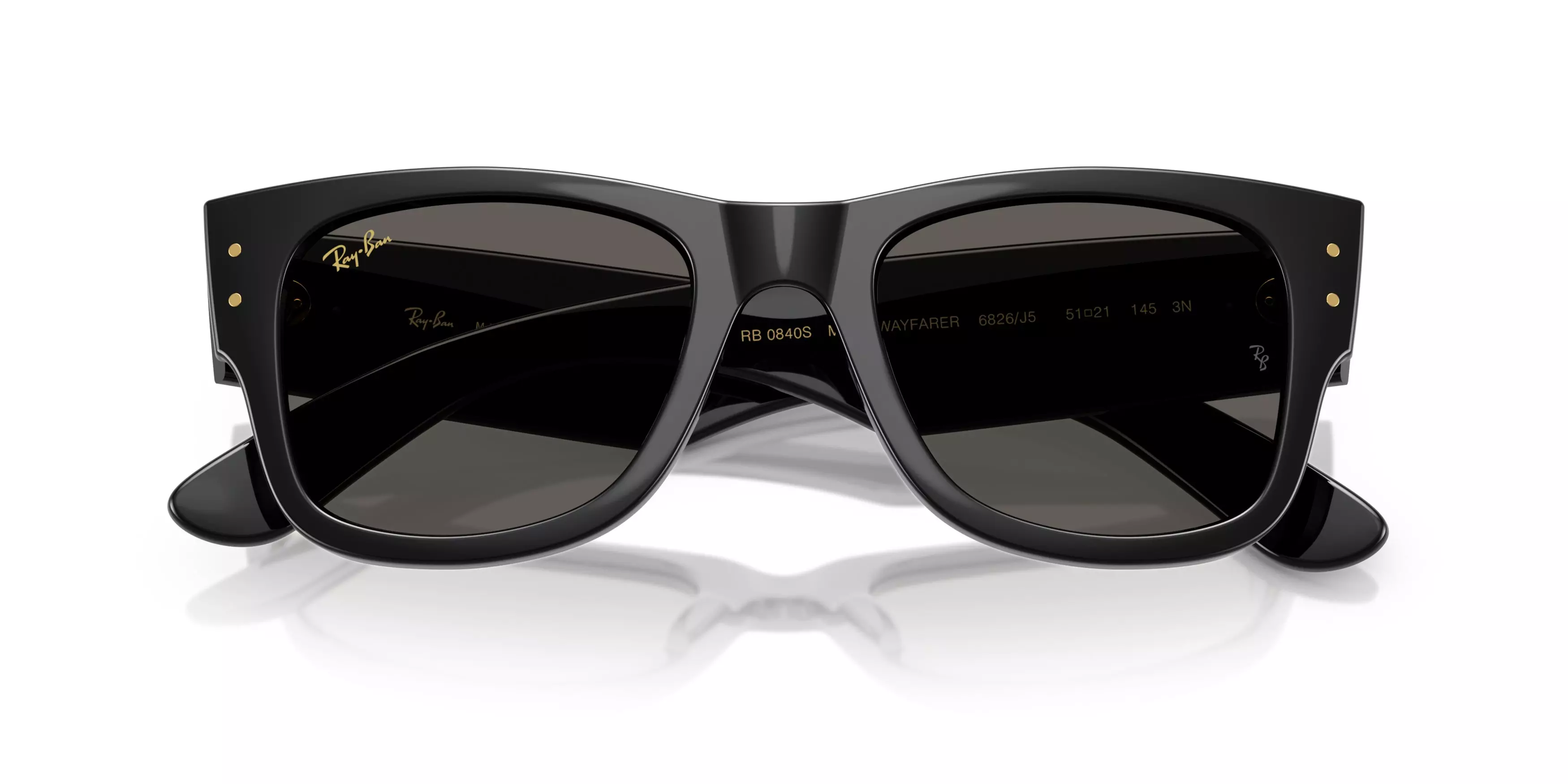 Ray-Ban A$AP Rocky Mega Wayfarer Ultra Black Sunglasses – Polished Black - BLACK