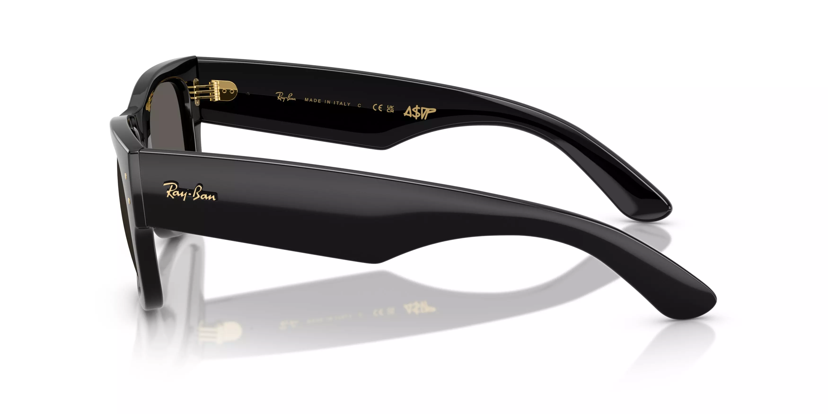 Ray-Ban A$AP Rocky Mega Wayfarer Ultra Black Sunglasses – Polished Black - BLACK