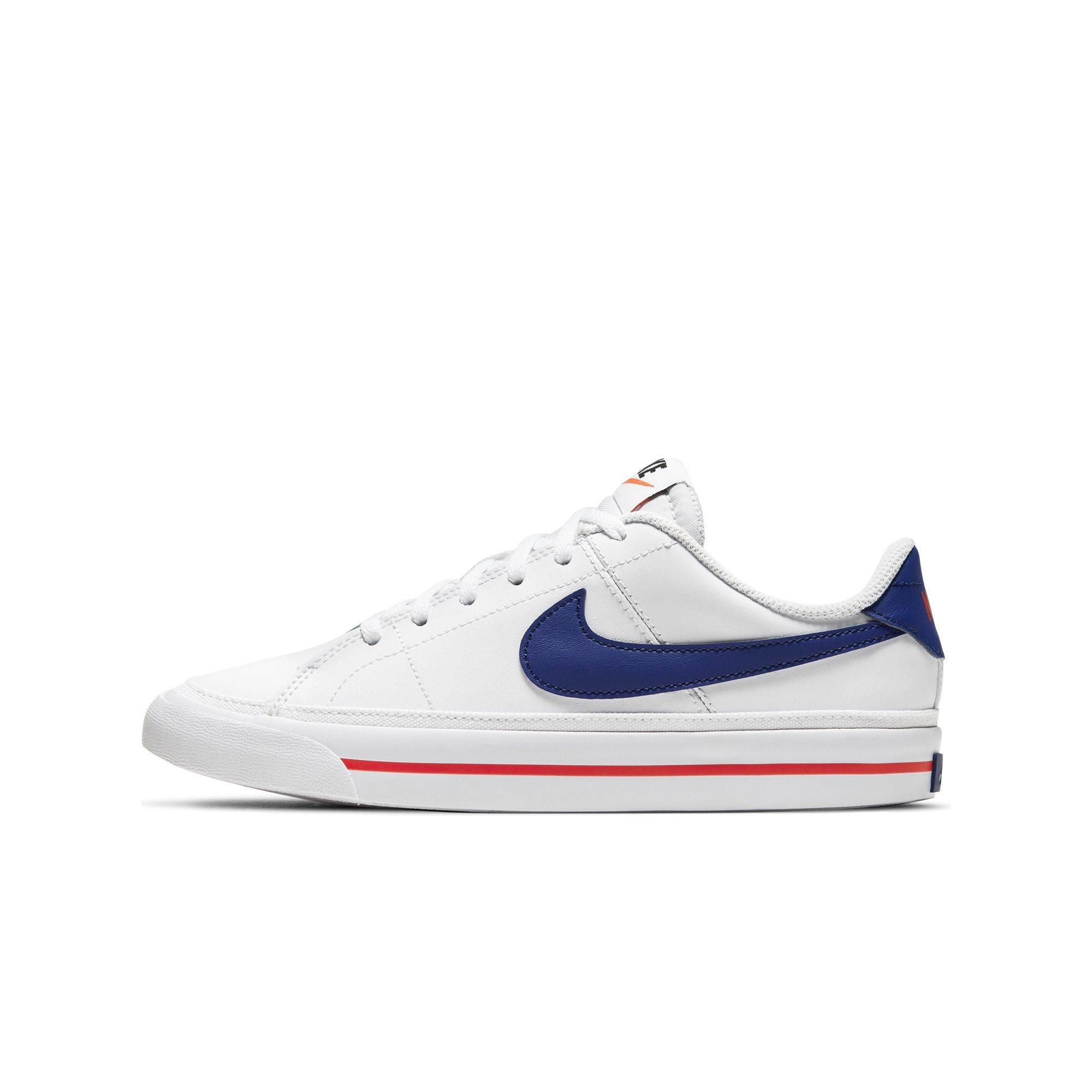 Nike Court Legacy "White/Blue" Grade School Boys' Shoe - WHITE Thumbnail View 2