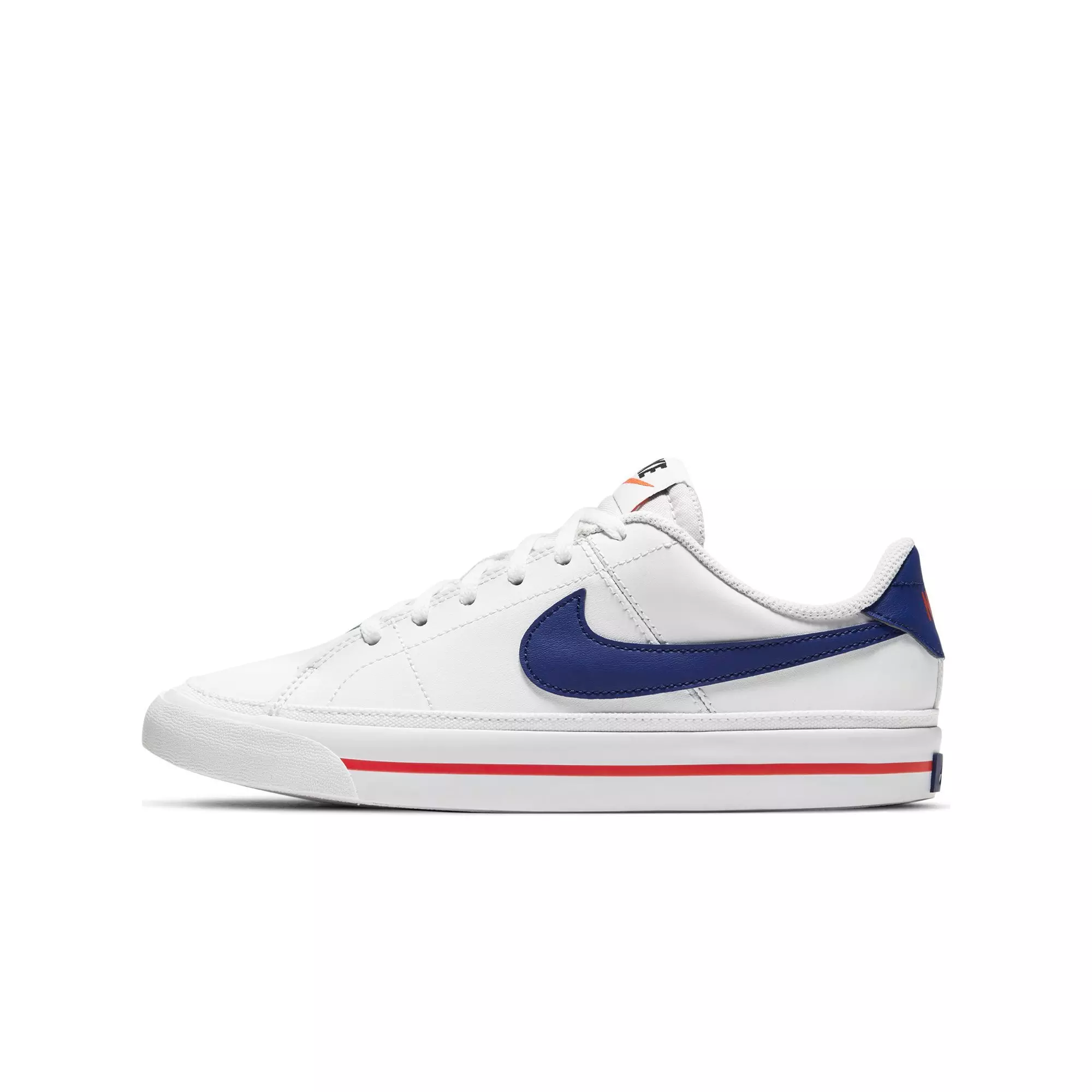 Nike Court Legacy "White/Blue" Grade School Boys' Shoe - WHITE
