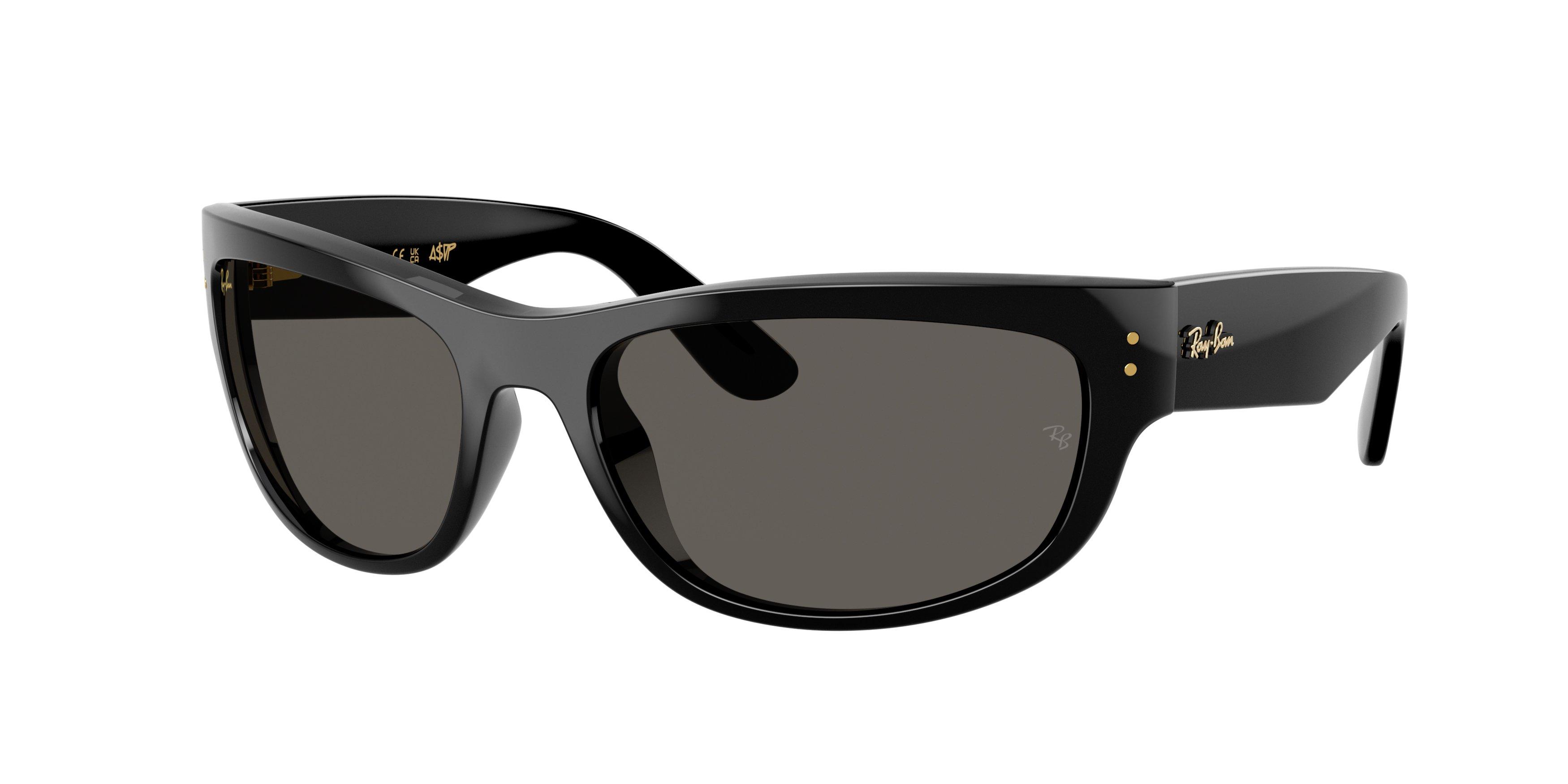 Ray-Ban A$AP Rocky Mega Balorama Ultra Black Sunglasses &ndash; Polished Black - BLACK Thumbnail View 1