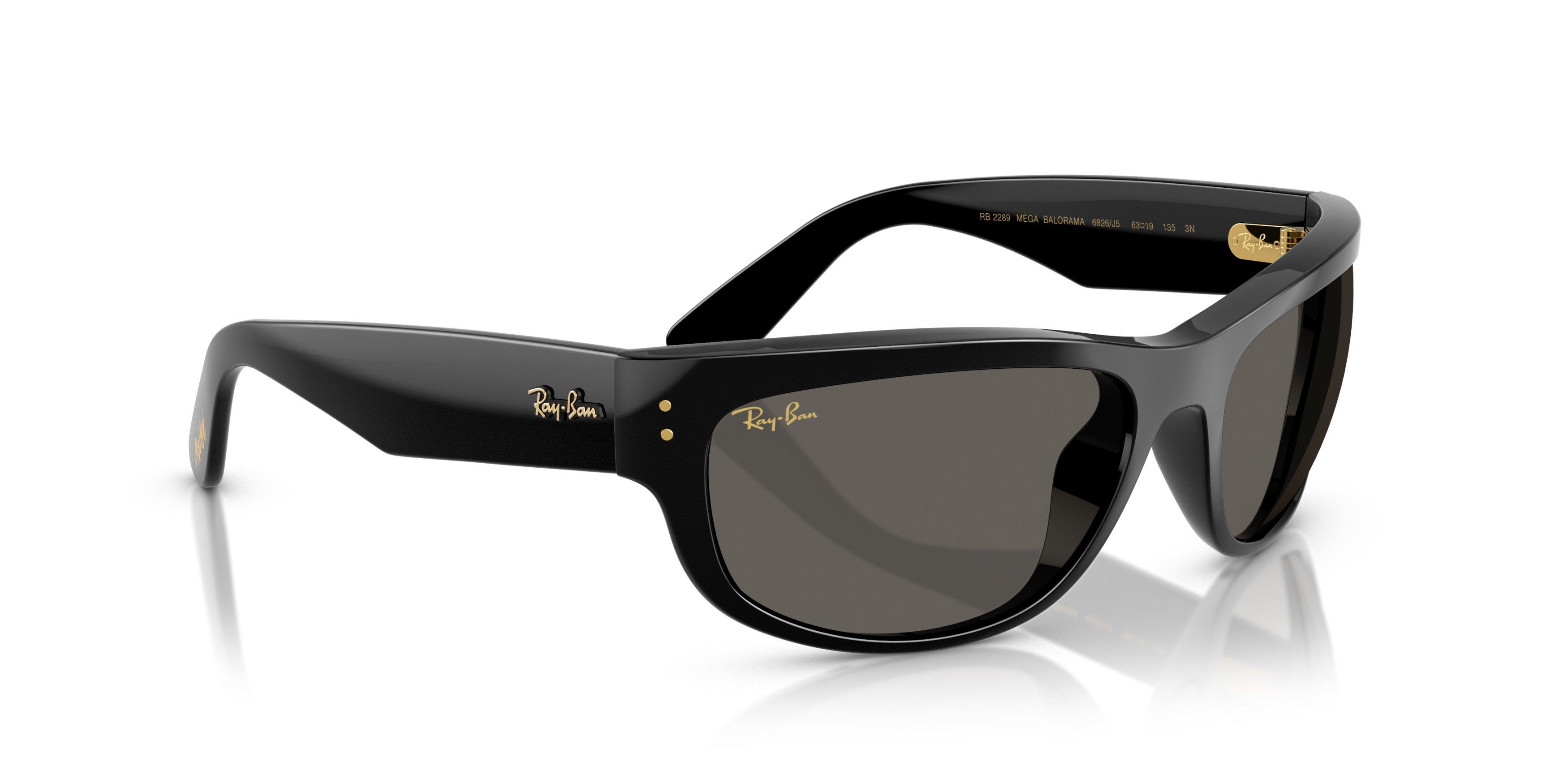 Ray-Ban A$AP Rocky Mega Balorama Ultra Black Sunglasses &ndash; Polished Black - BLACK Thumbnail View 4