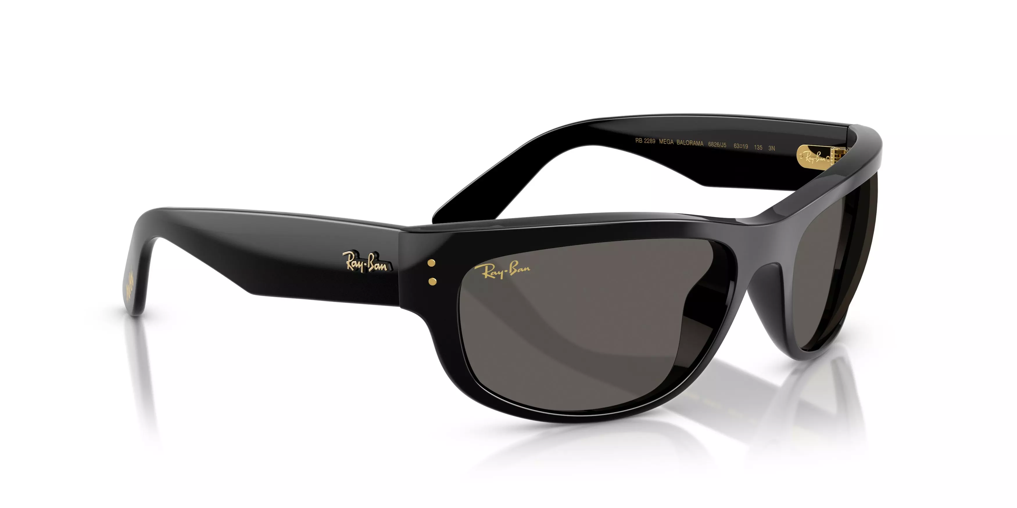 Ray-Ban A$AP Rocky Mega Balorama Ultra Black Sunglasses – Polished Black - BLACK
