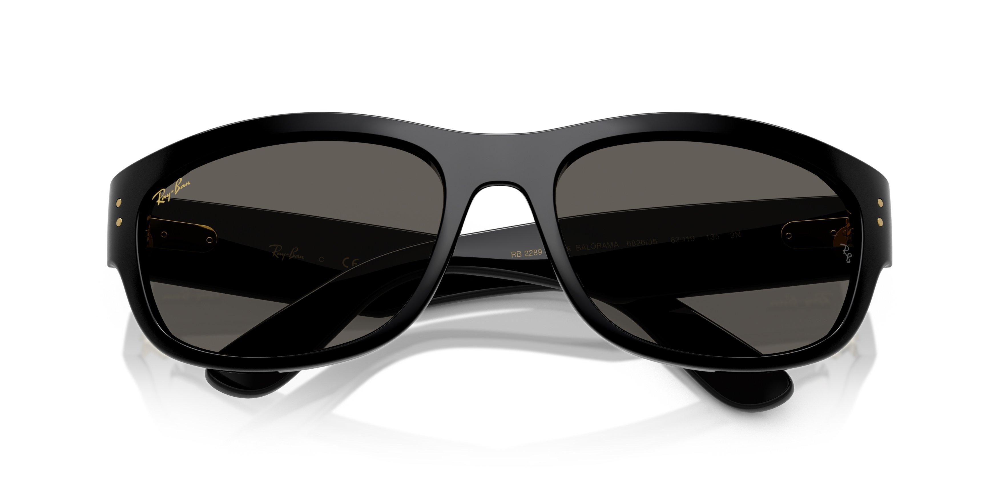 Ray-Ban A$AP Rocky Mega Balorama Ultra Black Sunglasses &ndash; Polished Black - BLACK Thumbnail View 5