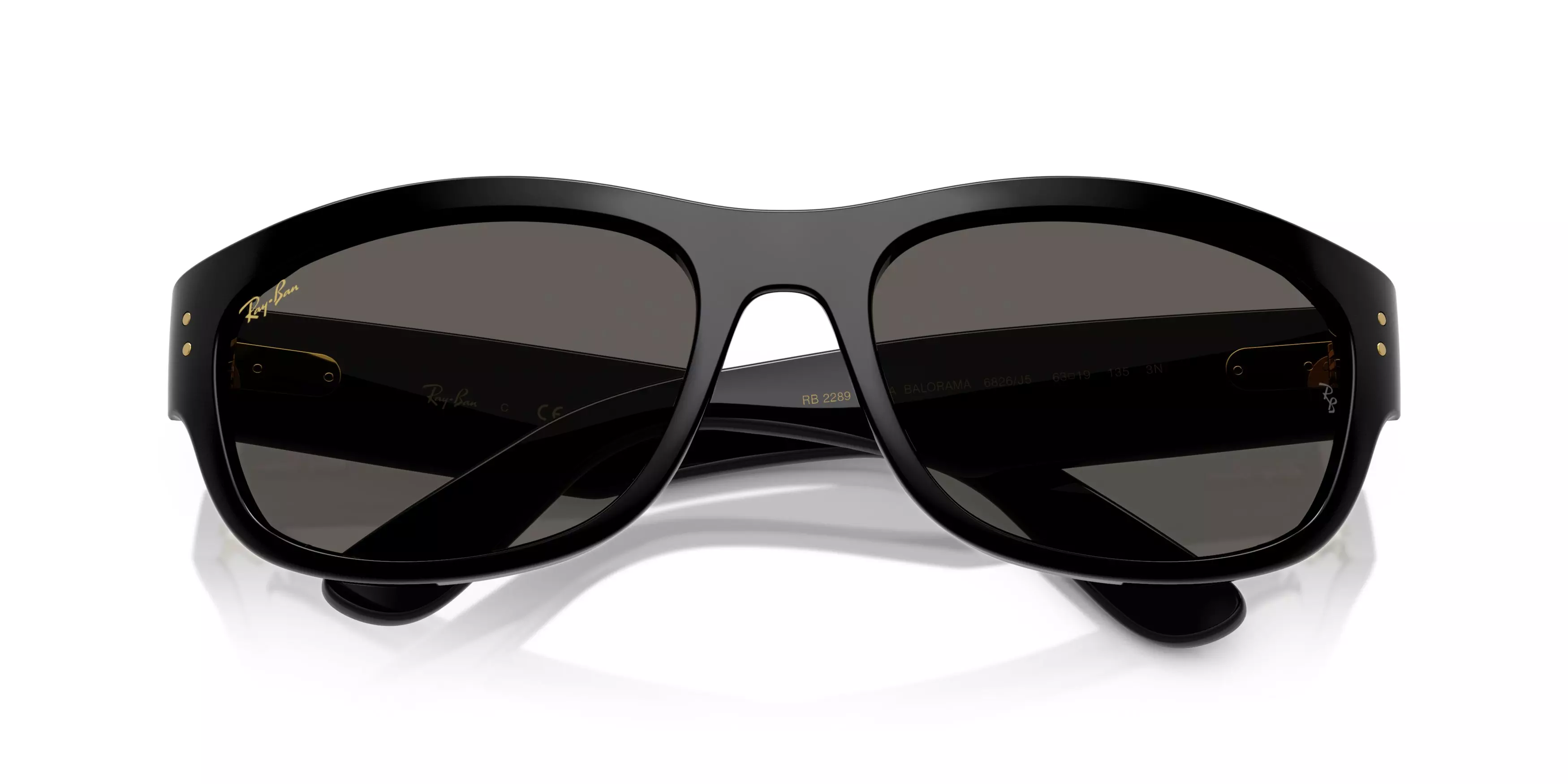 Ray-Ban A$AP Rocky Mega Balorama Ultra Black Sunglasses – Polished Black - BLACK