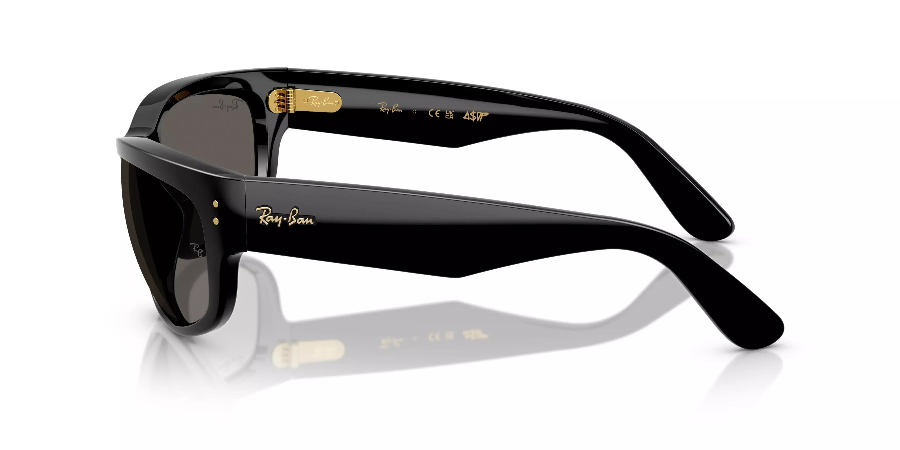 Ray-Ban A$AP Rocky Mega Balorama Ultra Black Sunglasses – Polished Black - BLACK