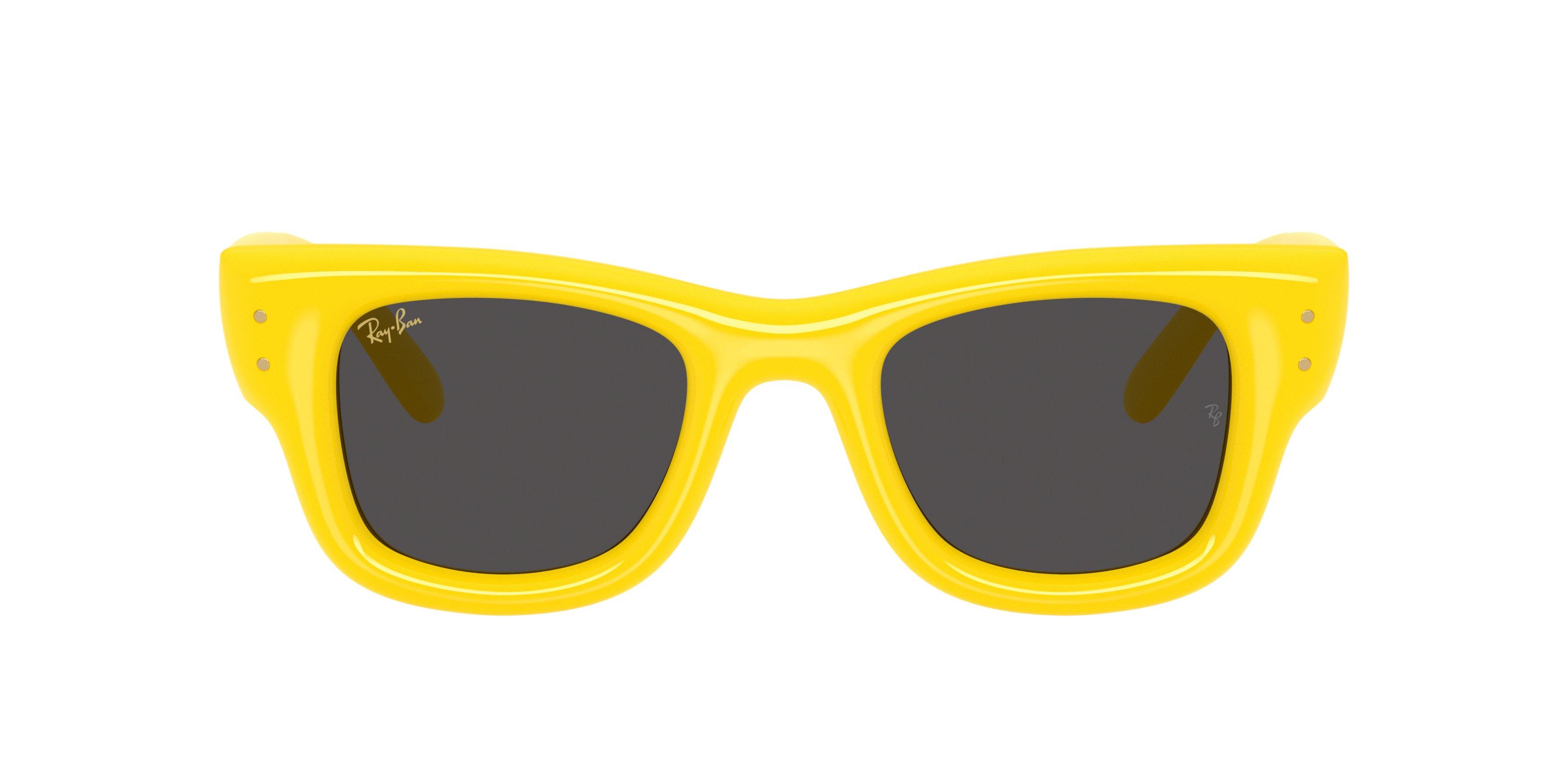 Ray-Ban A$AP Rocky Wayfarer Puffer Ultra Black Sunglasses &ndash; Polished Yellow - YELLOW/BLACK Thumbnail View 2