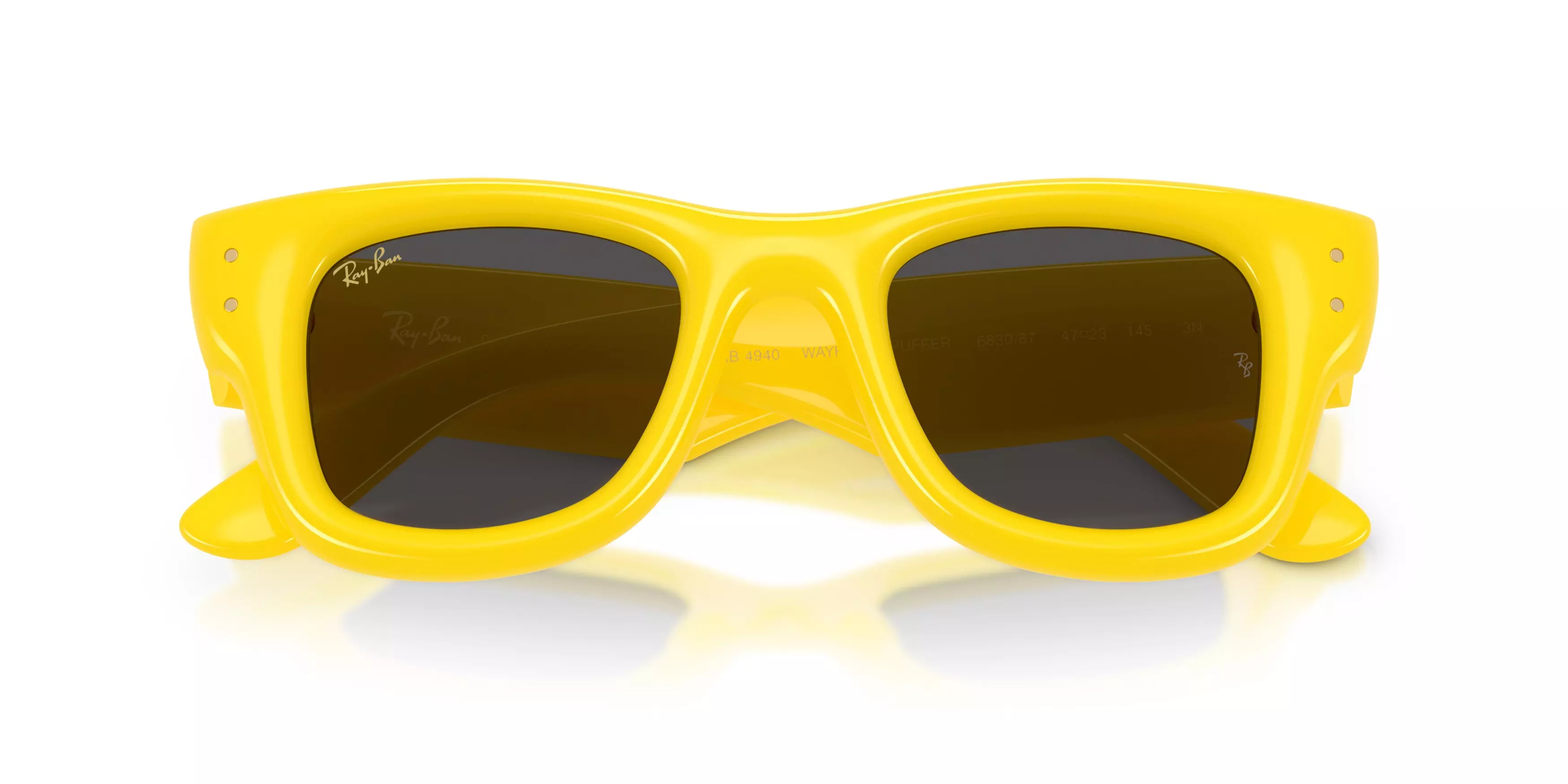 Ray-Ban A$AP Rocky Wayfarer Puffer Ultra Black Sunglasses – Polished Yellow - YELLOW/BLACK