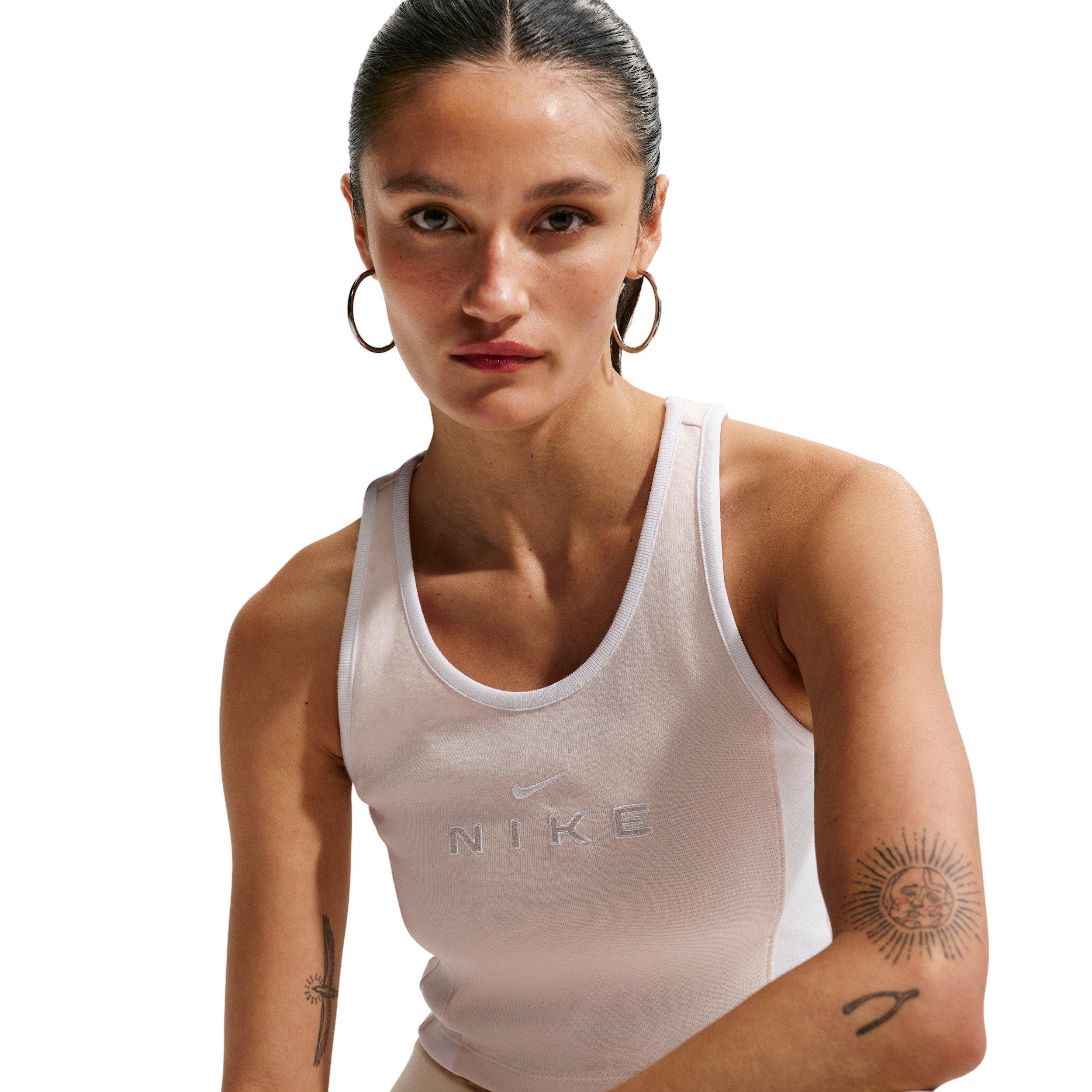 Nike Women's Sportswear Tight Graphic Tank Top - CHALK Thumbnail View 3