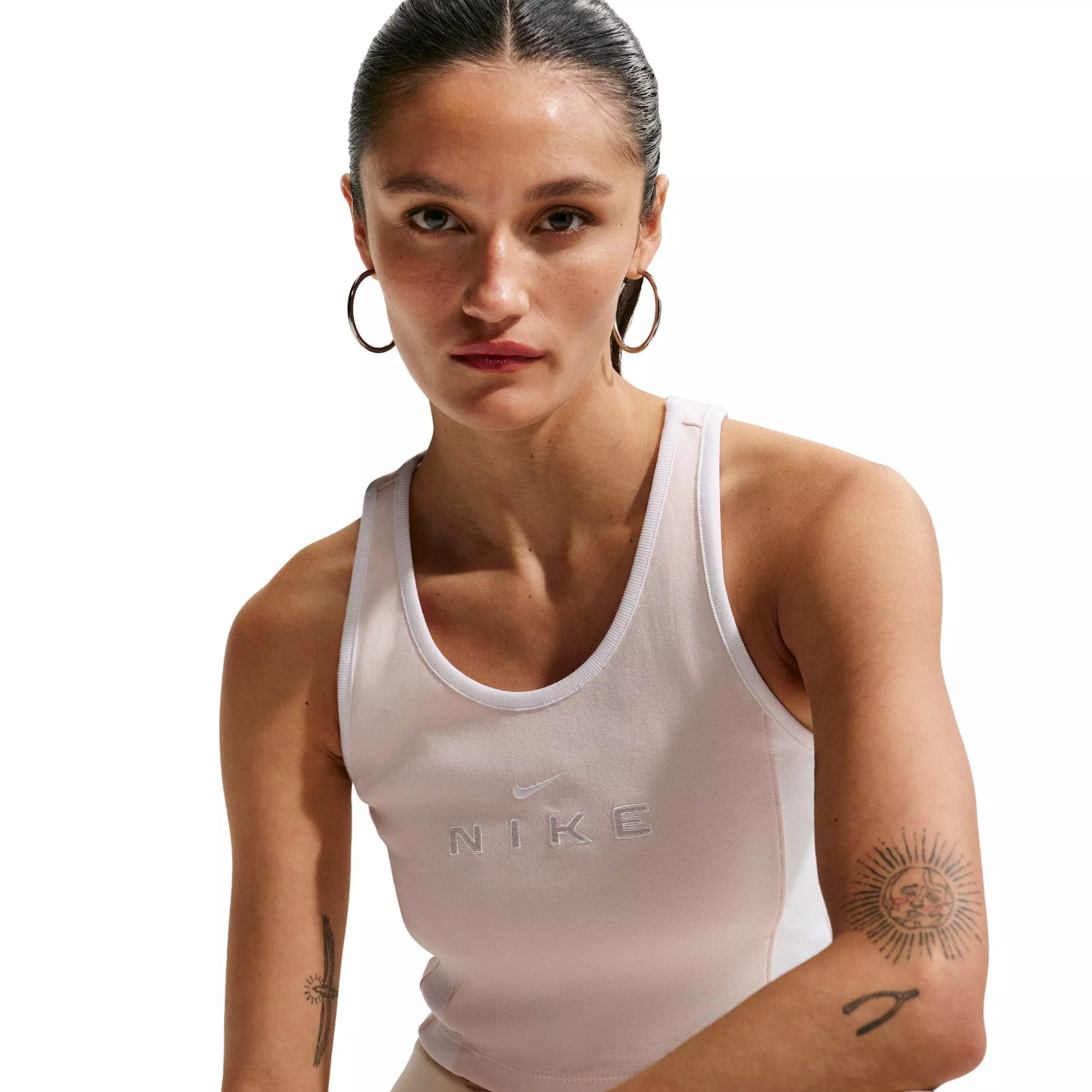 Nike Women's Sportswear Tight Graphic Tank Top - CHALK