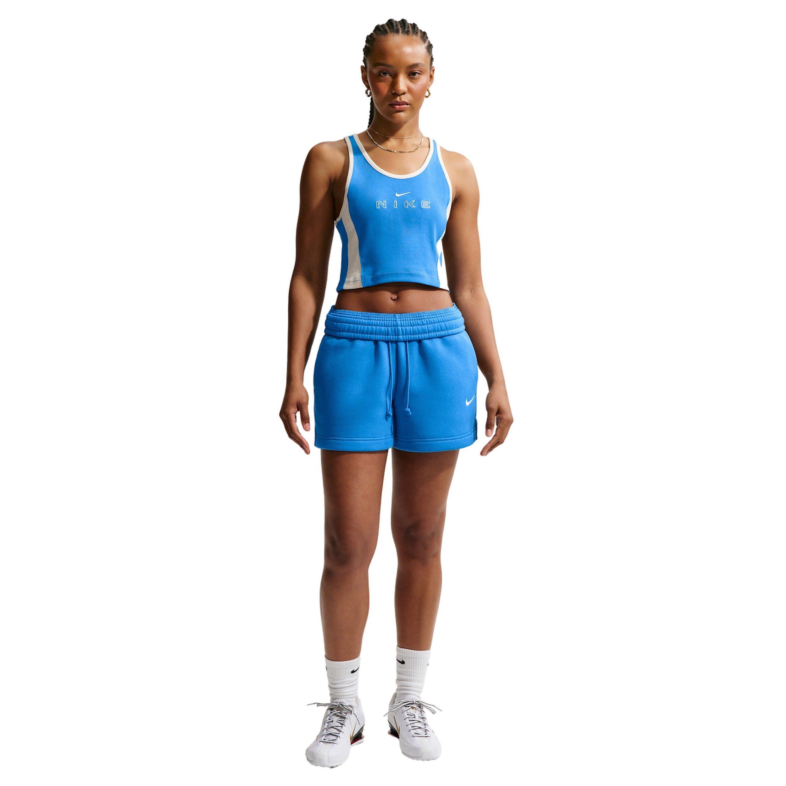 Nike Women's Sportswear Tight Graphic Tank Top - LT BLUE Thumbnail View 4