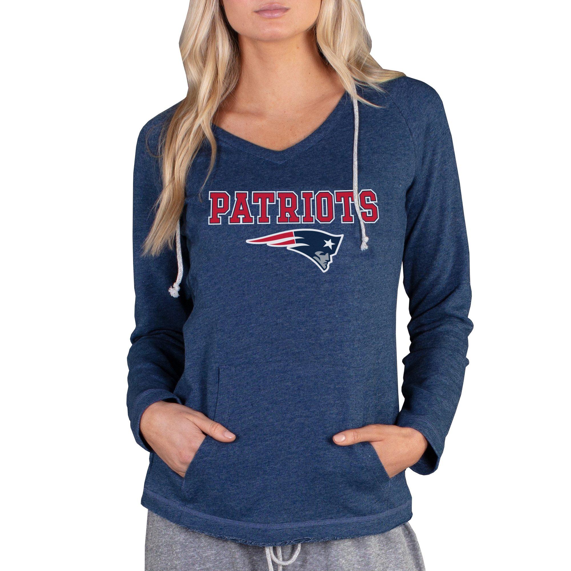 Women's NFL New England Patriots Raw Edge Hoodie