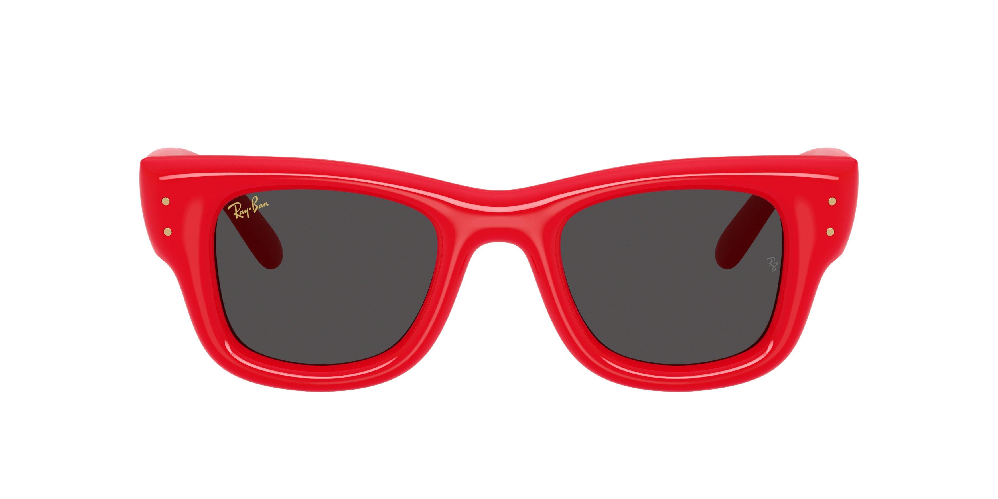 Ray-Ban A$AP Rocky Wayfarer Puffer Ultra Black Sunglasses &ndash; Polished Red - RED/BLACK Thumbnail View 2