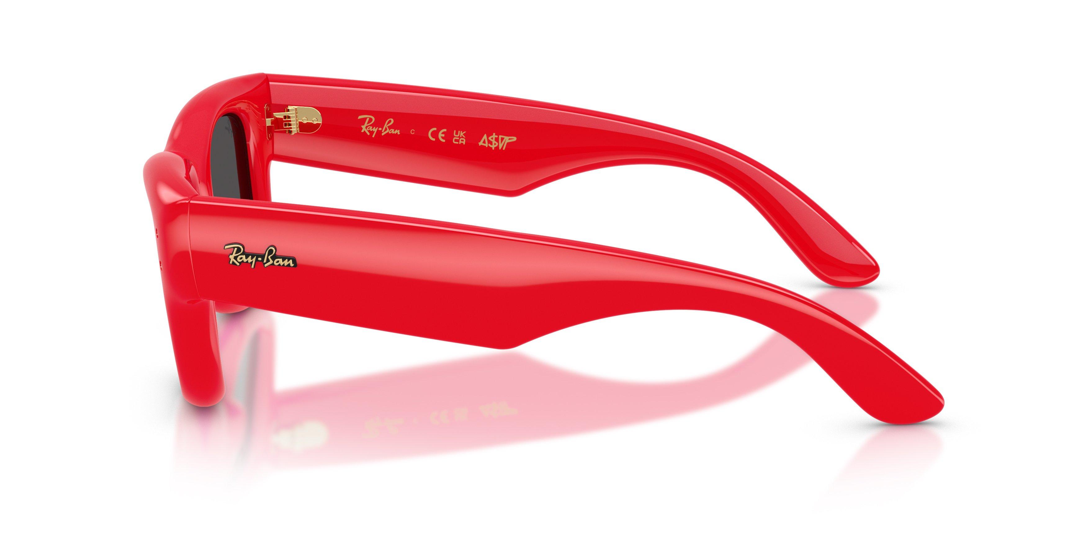 Ray-Ban A$AP Rocky Wayfarer Puffer Ultra Black Sunglasses &ndash; Polished Red - RED/BLACK Thumbnail View 6