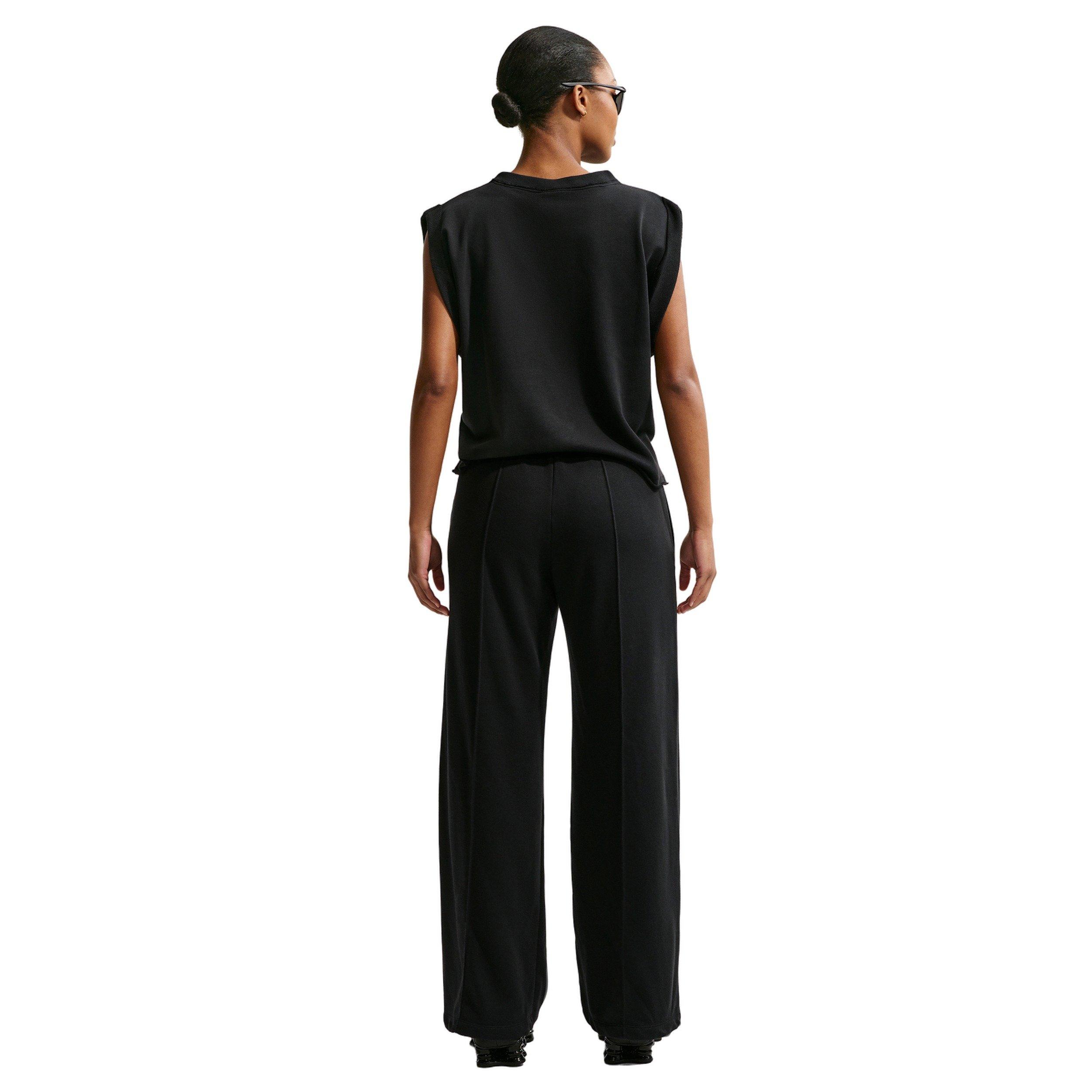 Nike Women's Sportswear Chill Terry Oversized Tank Top - BLACK/OFF-WHITE Thumbnail View 5