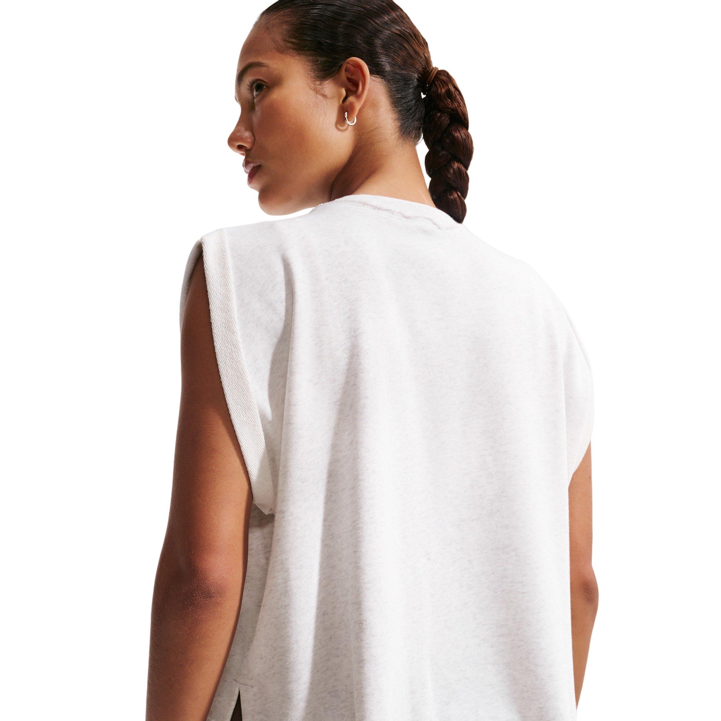 Nike Women's Sportswear Chill Terry Oversized Tank Top - BIRCH HEATHER Thumbnail View 2