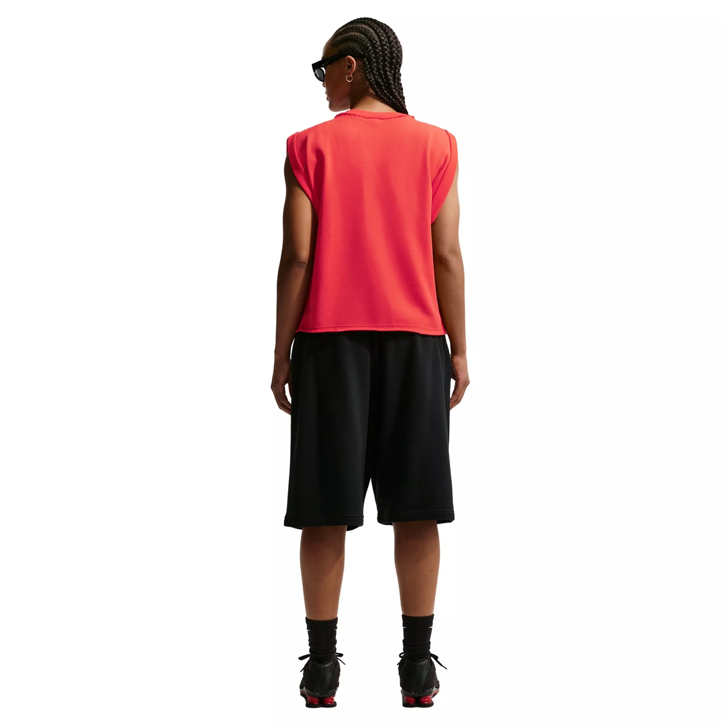 Nike Women's Sportswear Chill Terry Oversized Tank Top - CRIMSON