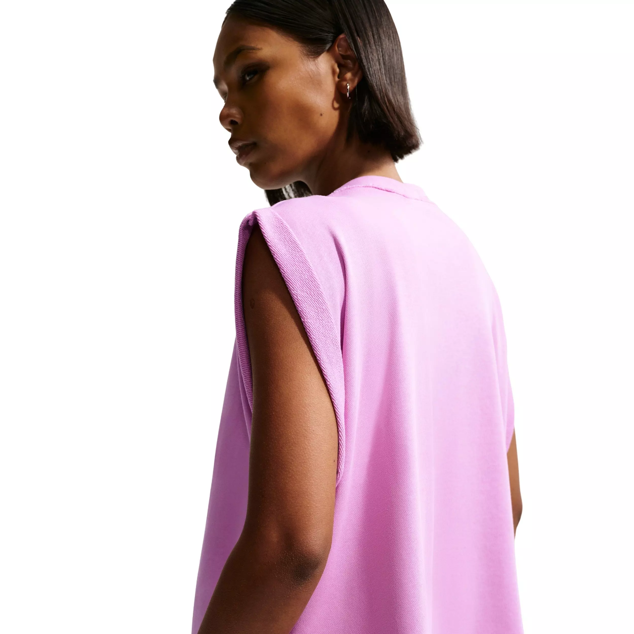 Nike Women's Sportswear Chill Terry Oversized Tank Top - MAGENTA